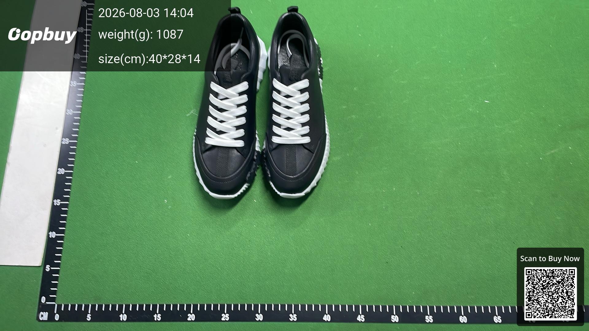 Foto QC 6 de Hermes Bouncing Mesh Suede Low Sneakers Black
