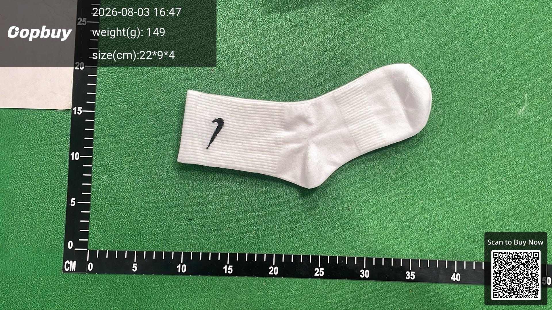 Foto QC 5 de Nike Everyday Lightweight Crew Socks White Black