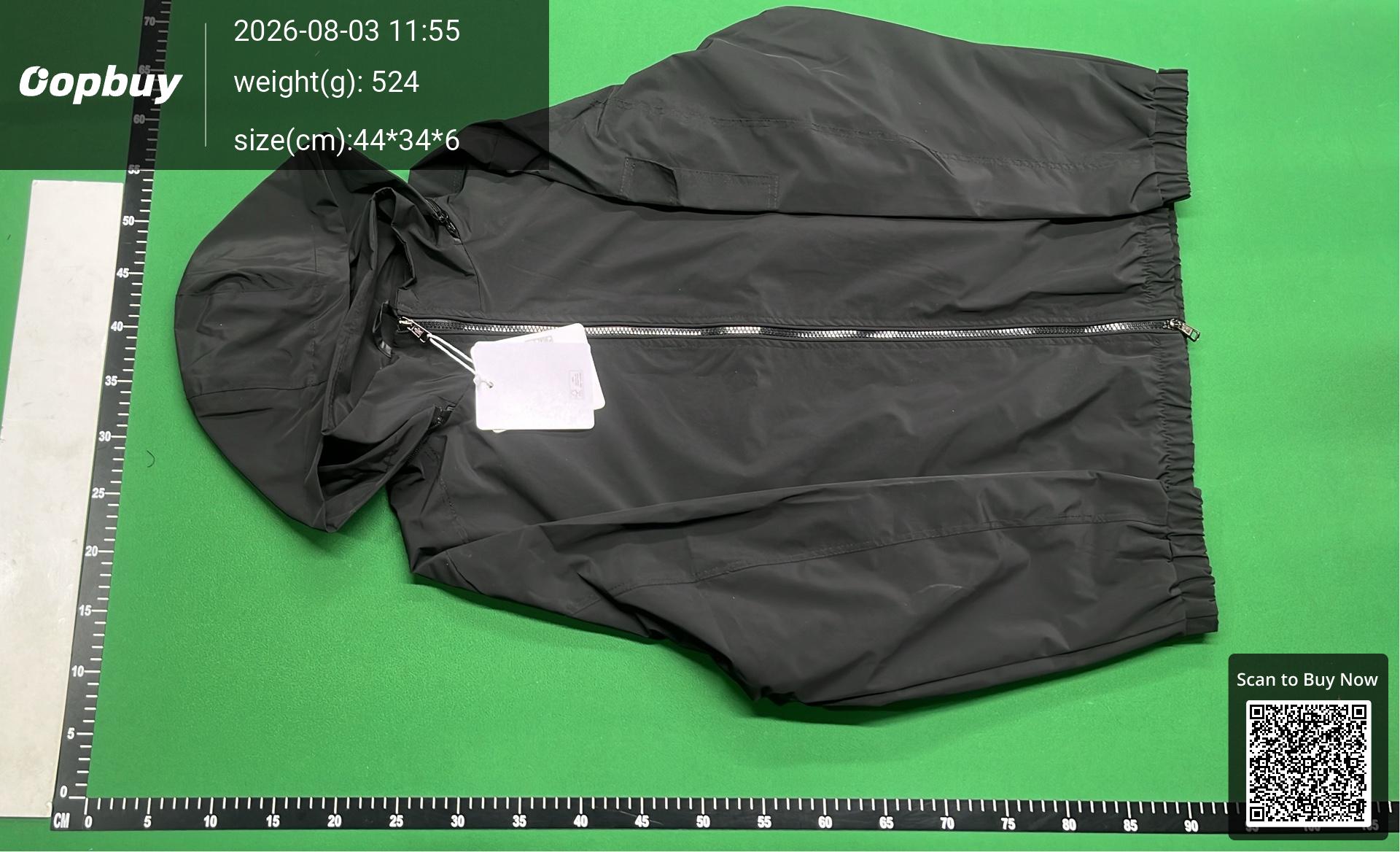 Foto QC 6 de Moncler Tricolor Hooded Windbreaker Jacket White