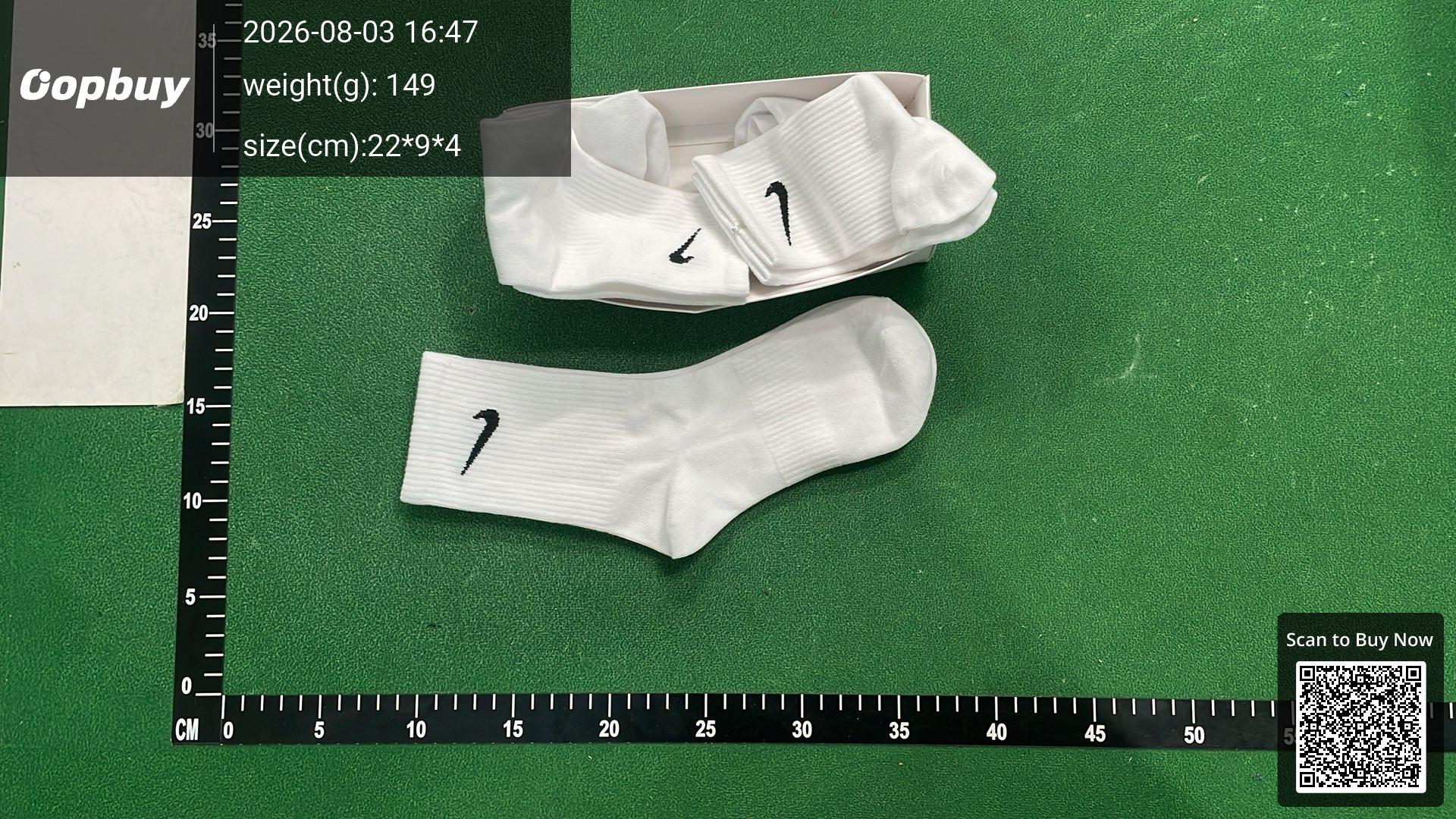 Foto QC 6 de Nike Everyday Lightweight Crew Socks White Black