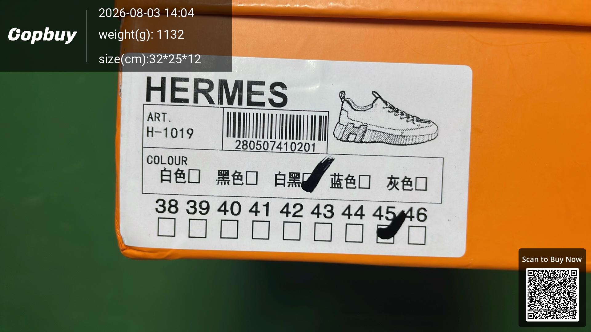 Foto QC 8 de Hermes Bouncing Mesh Suede Low Sneakers Black