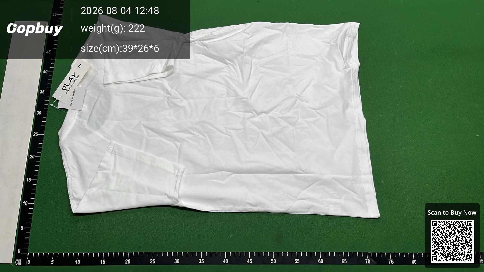 Foto QC 7 de Comme des Garçons Play T-shirt Sketch Heart White