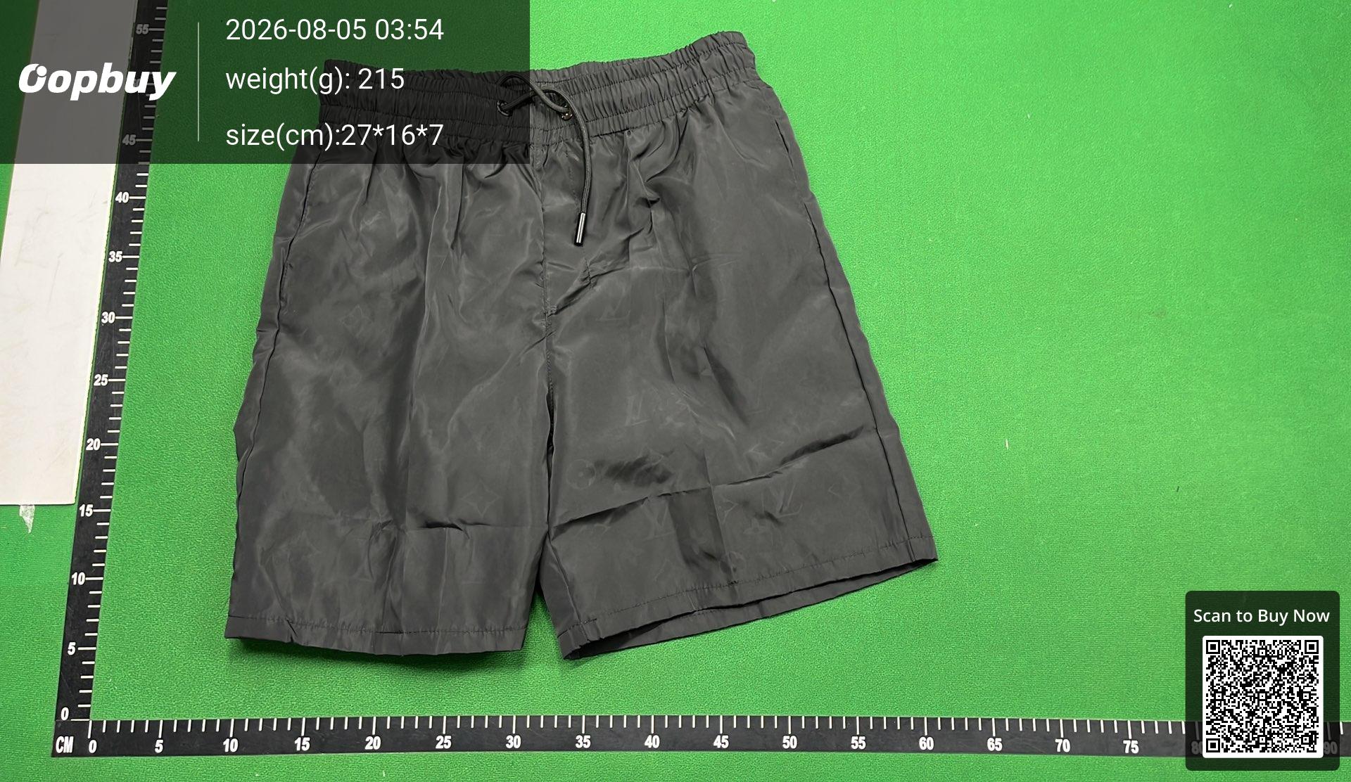 Foto QC 6 de Louis Vuitton 2025 Summer Board Shorts Monogram Mesh Black