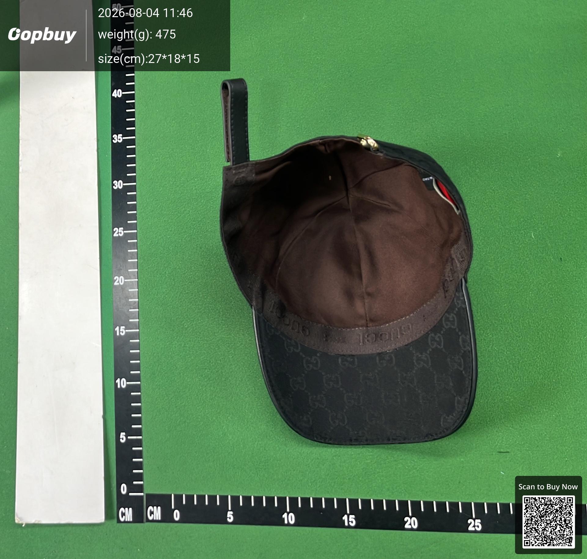 Foto QC 6 de Gucci Original GG Canvas Web Cap Beige