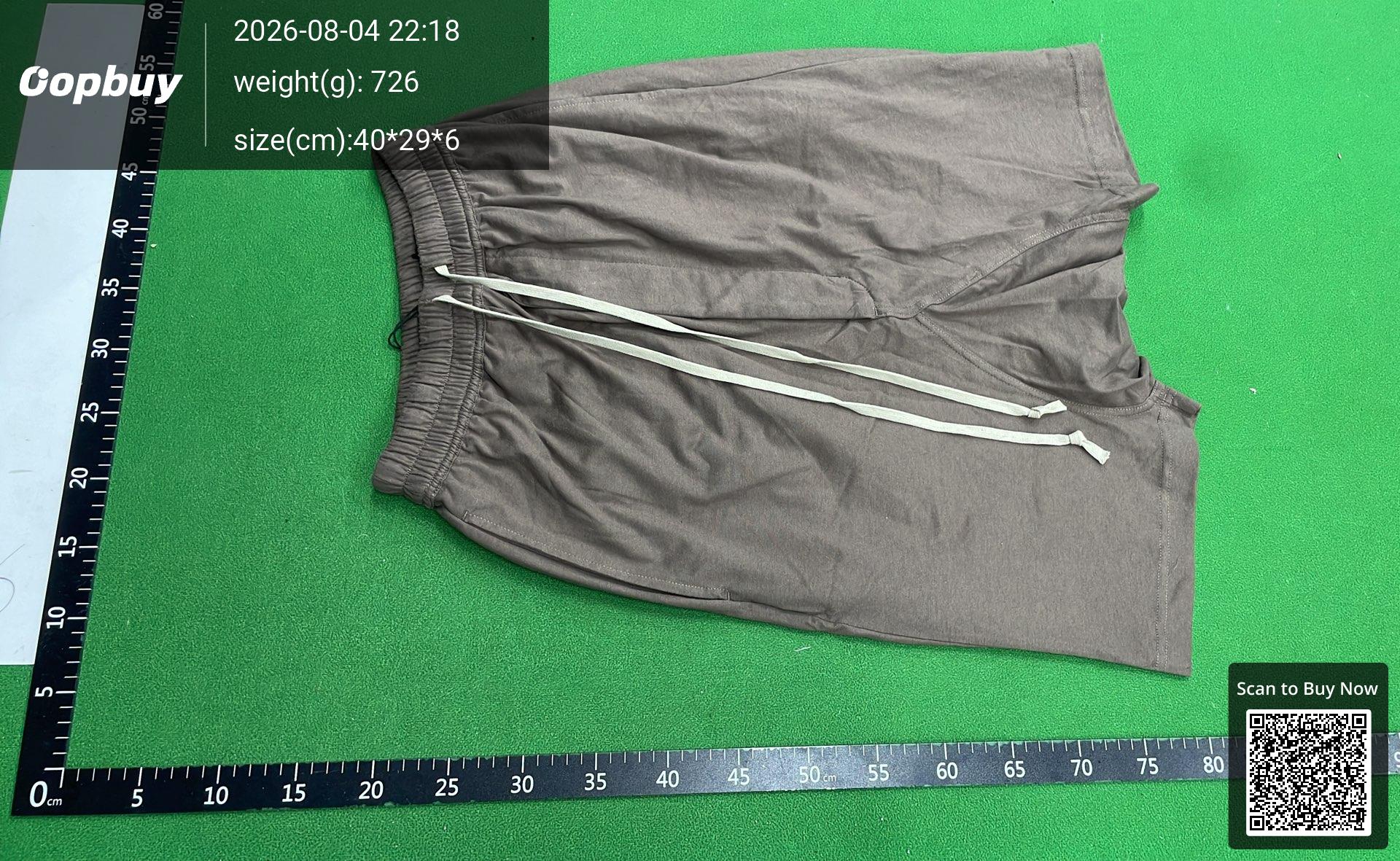 Foto QC 2 de Rick Owens Sweat Shorts Drop Crotch Black