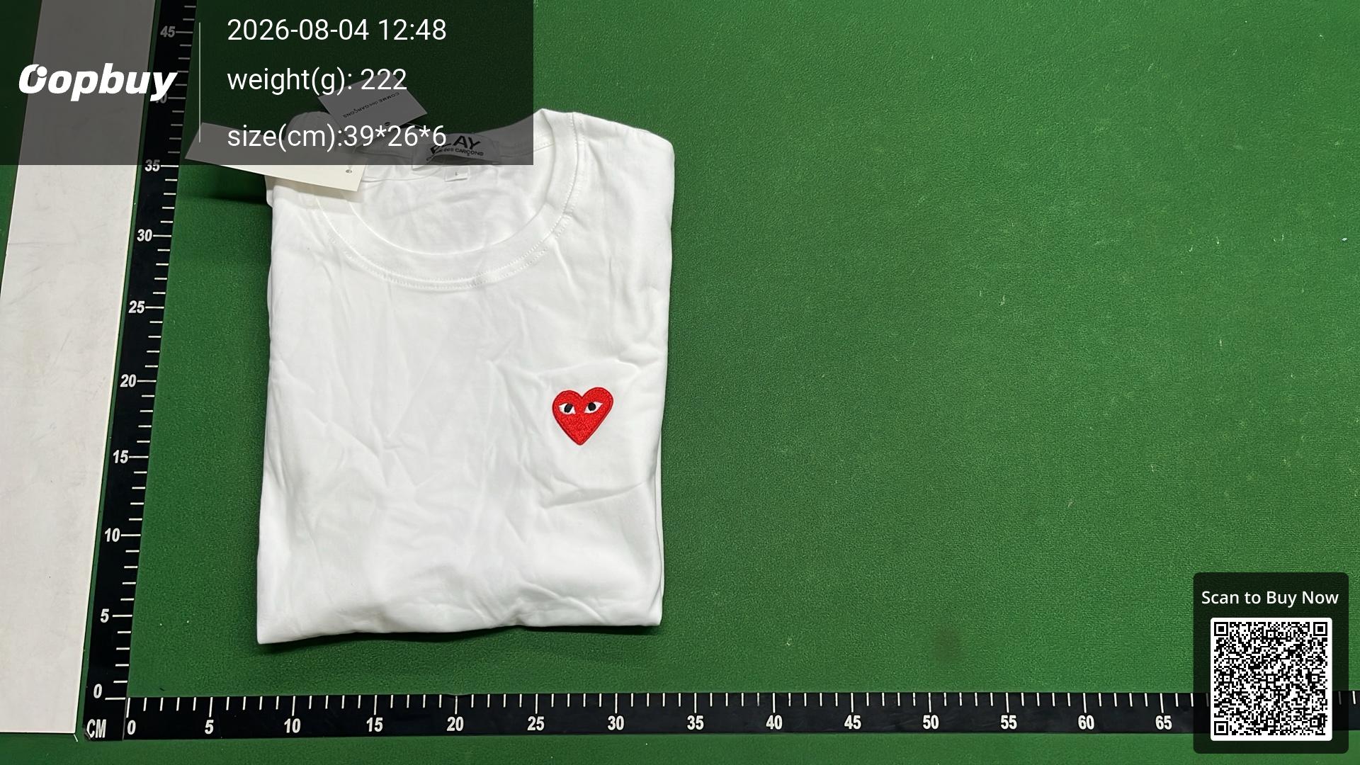 Foto QC 8 de Comme des Garçons Play T-shirt Sketch Heart White