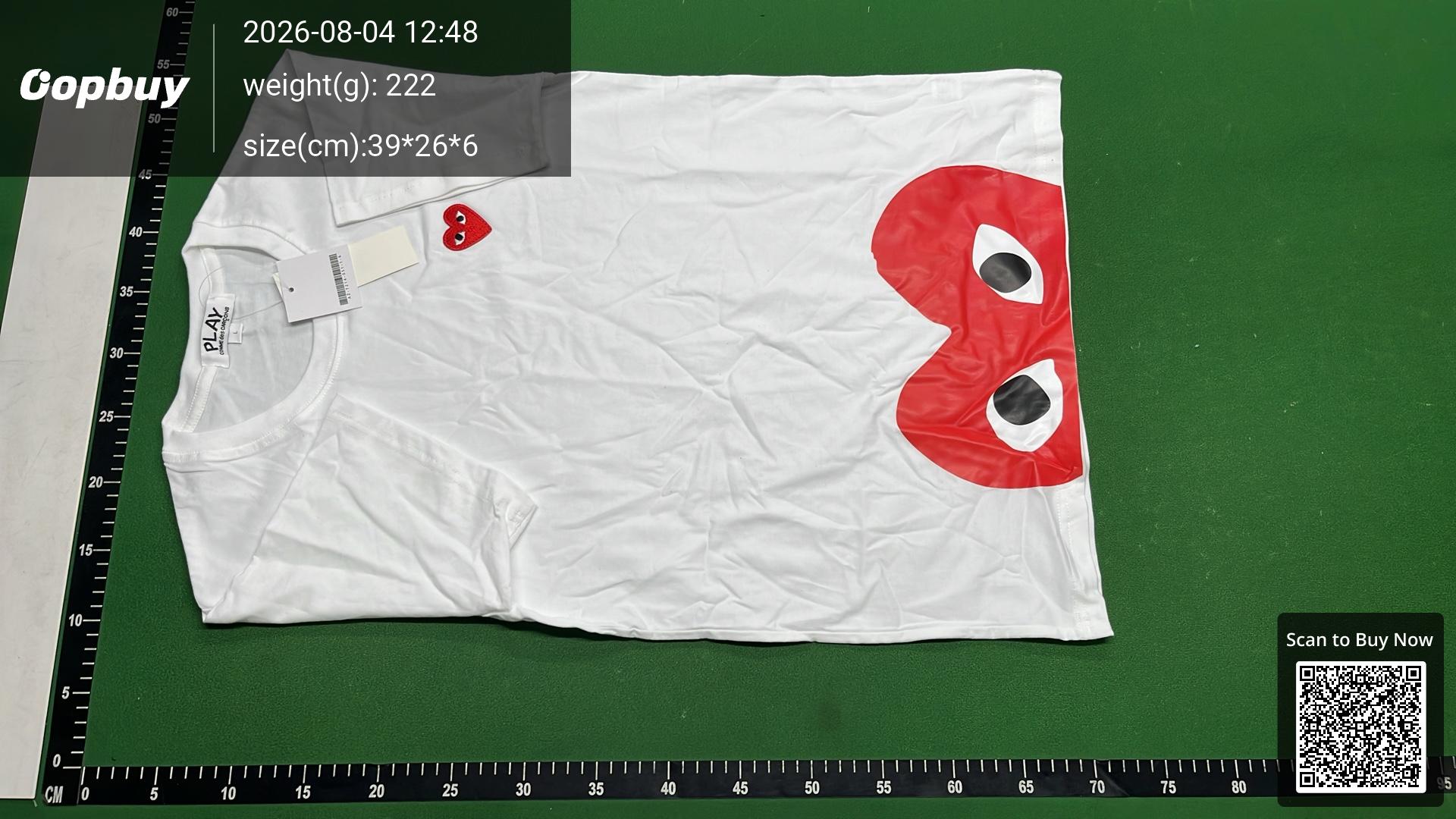 Foto QC 6 de Comme des Garçons Play T-shirt Sketch Heart White