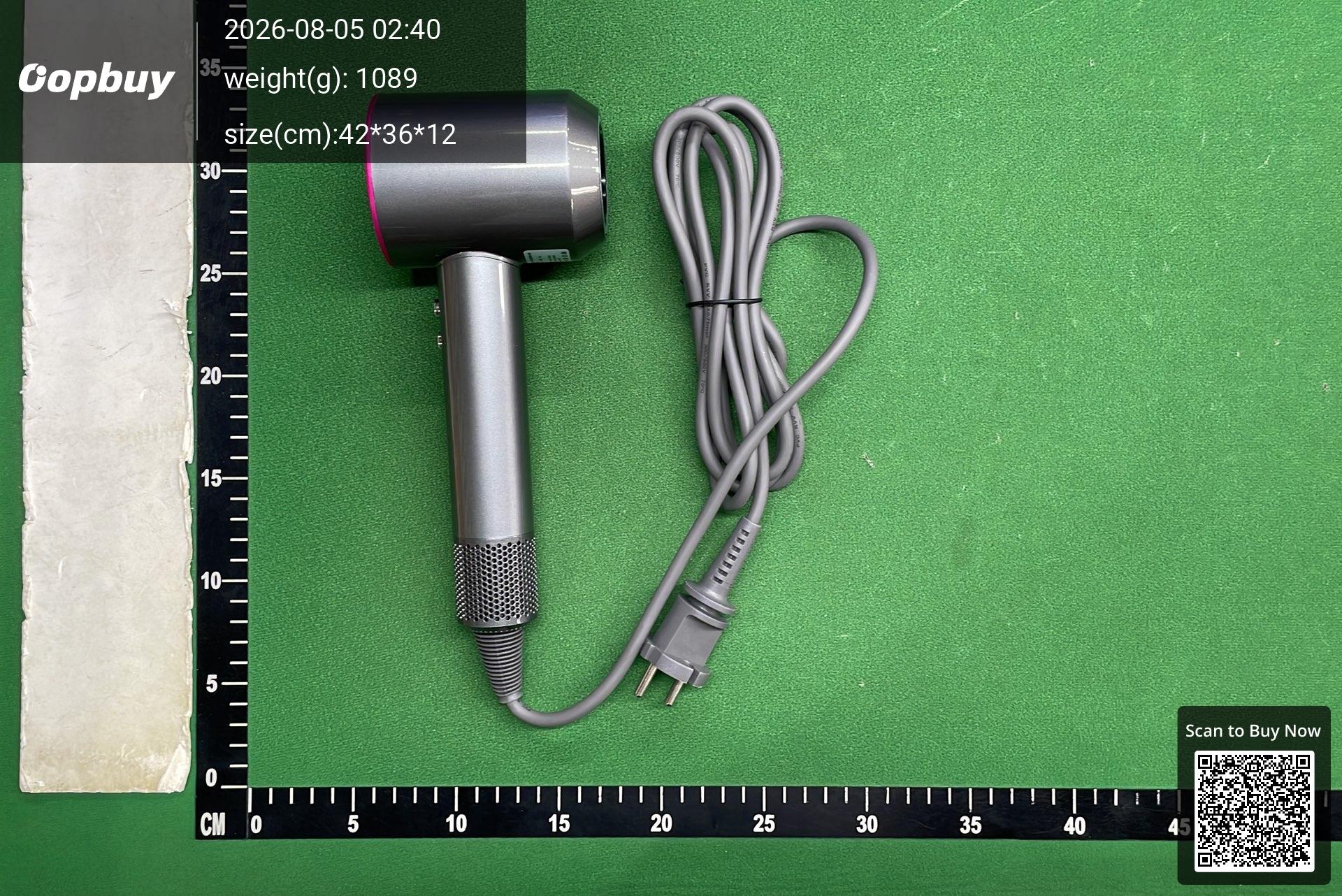 Foto QC 1 de Generic Bladeless Hair Dryer High-Speed Ionic 5 Nozzles Macaron Pink