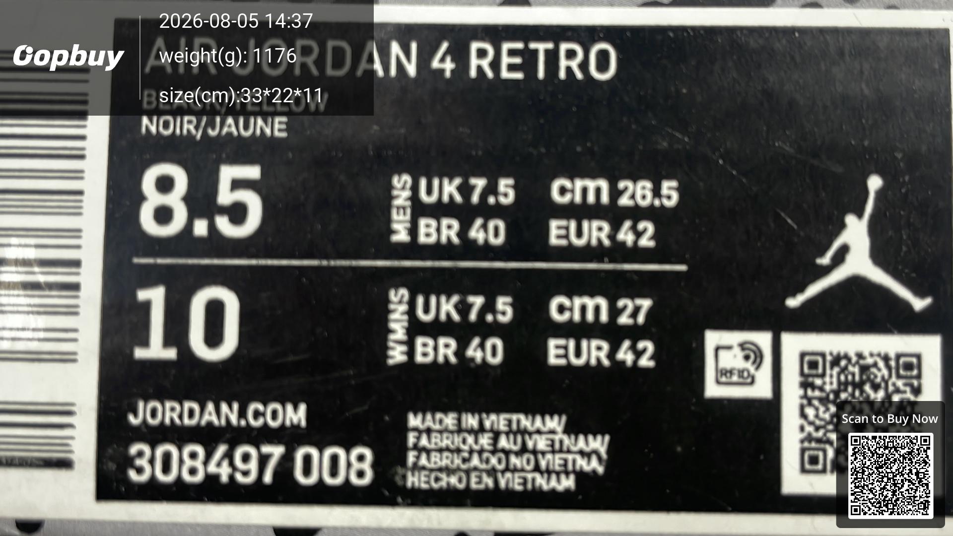 Foto QC 2 de Jordan 4 Retro Pure Money 308497-100