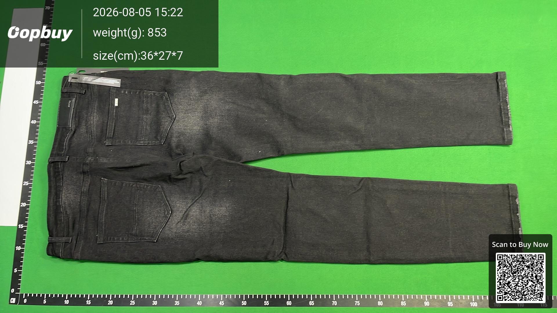 Foto QC 7 de Amiri Jeans Distressed Varsity Logo Black