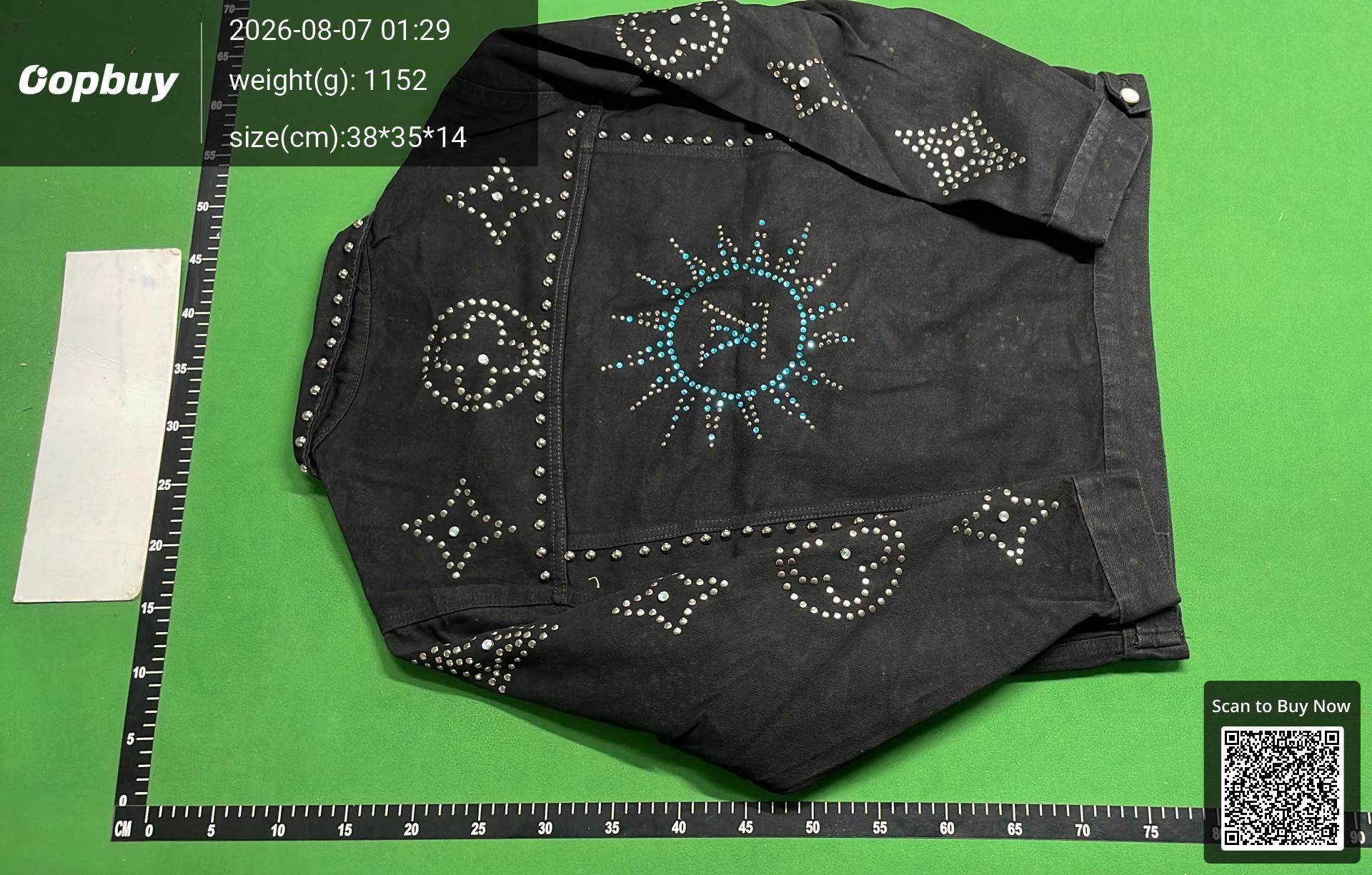 Foto QC 3 de Louis Vuitton Monogram Studded Sun Denim Jacket Black