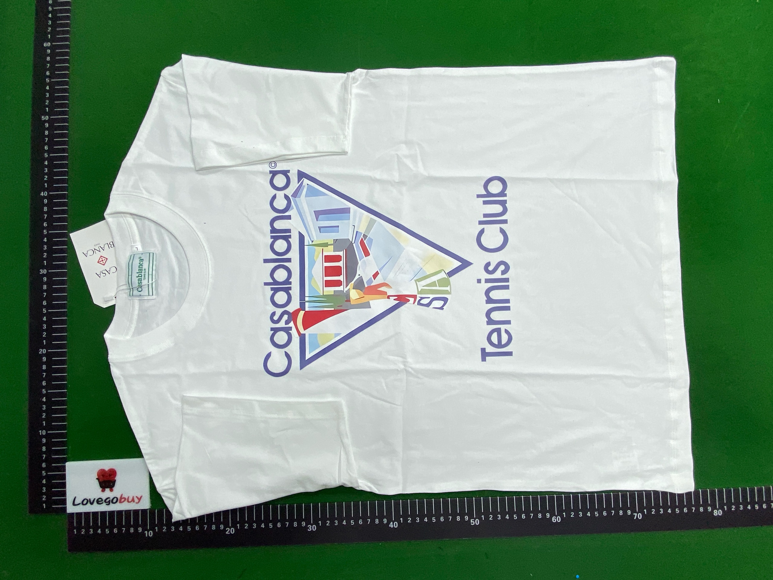 Foto QC 2 de Casablanca Tennis Club T-shirt Triangle Logo Pink