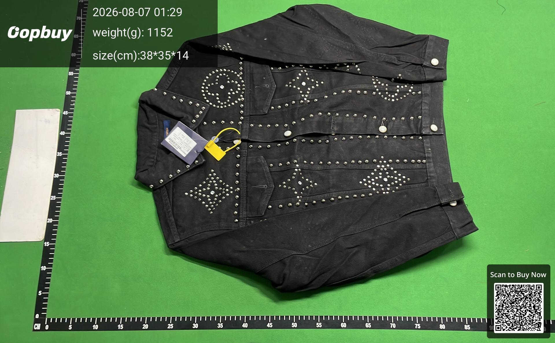 Foto QC 2 de Louis Vuitton Monogram Studded Sun Denim Jacket Black