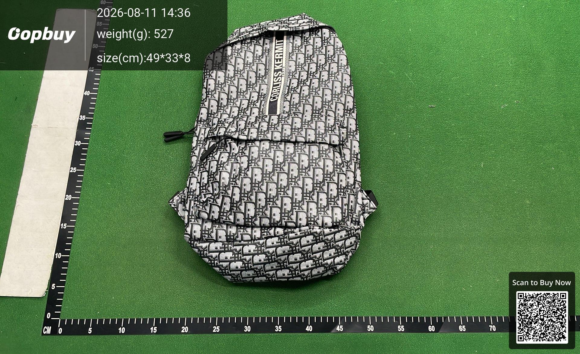 Foto QC 5 de Cortles Kermis Backpack Large Black Geometric Print Canvas