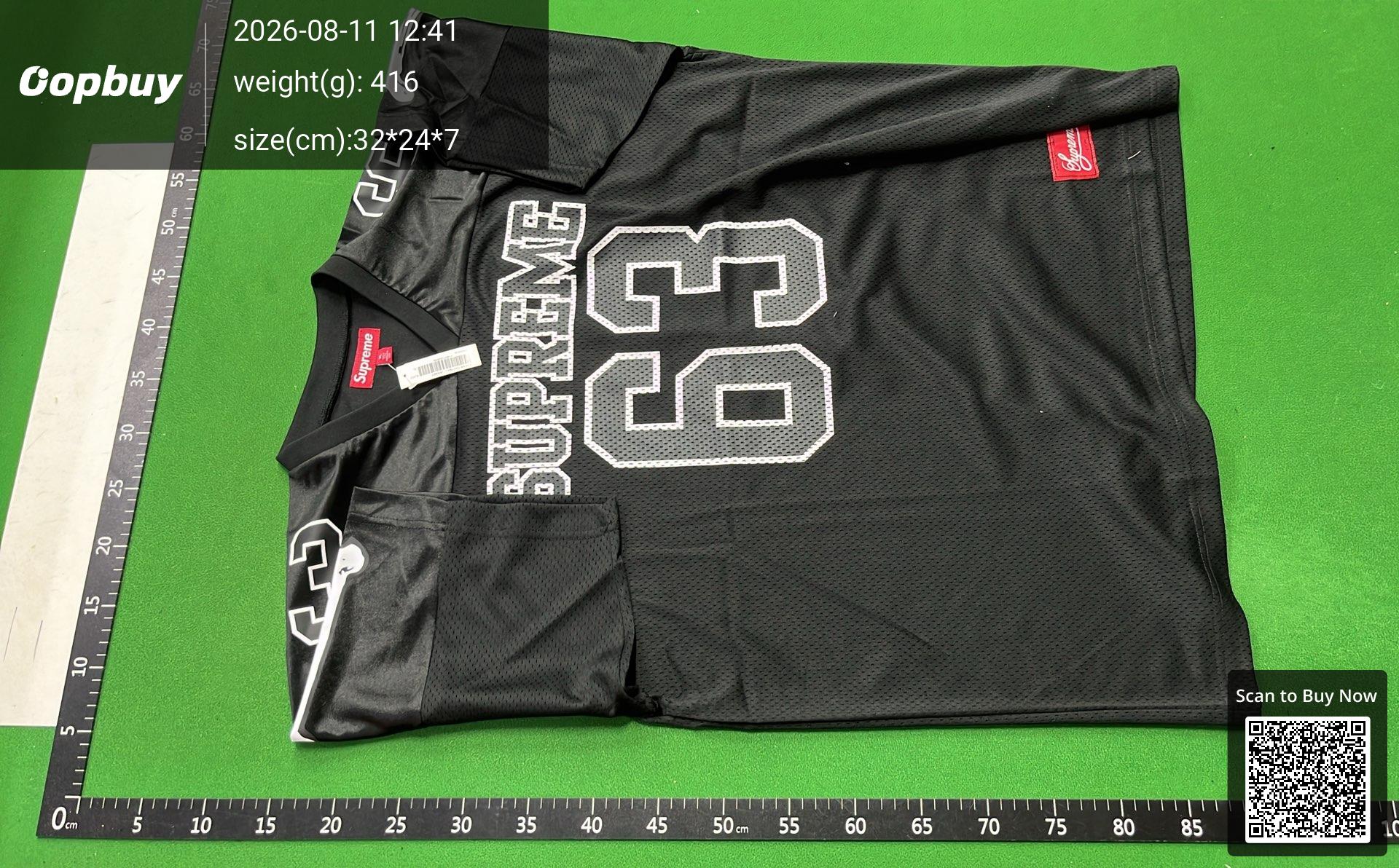 Foto QC 6 de Supreme Stripe Rugby Shirt Black