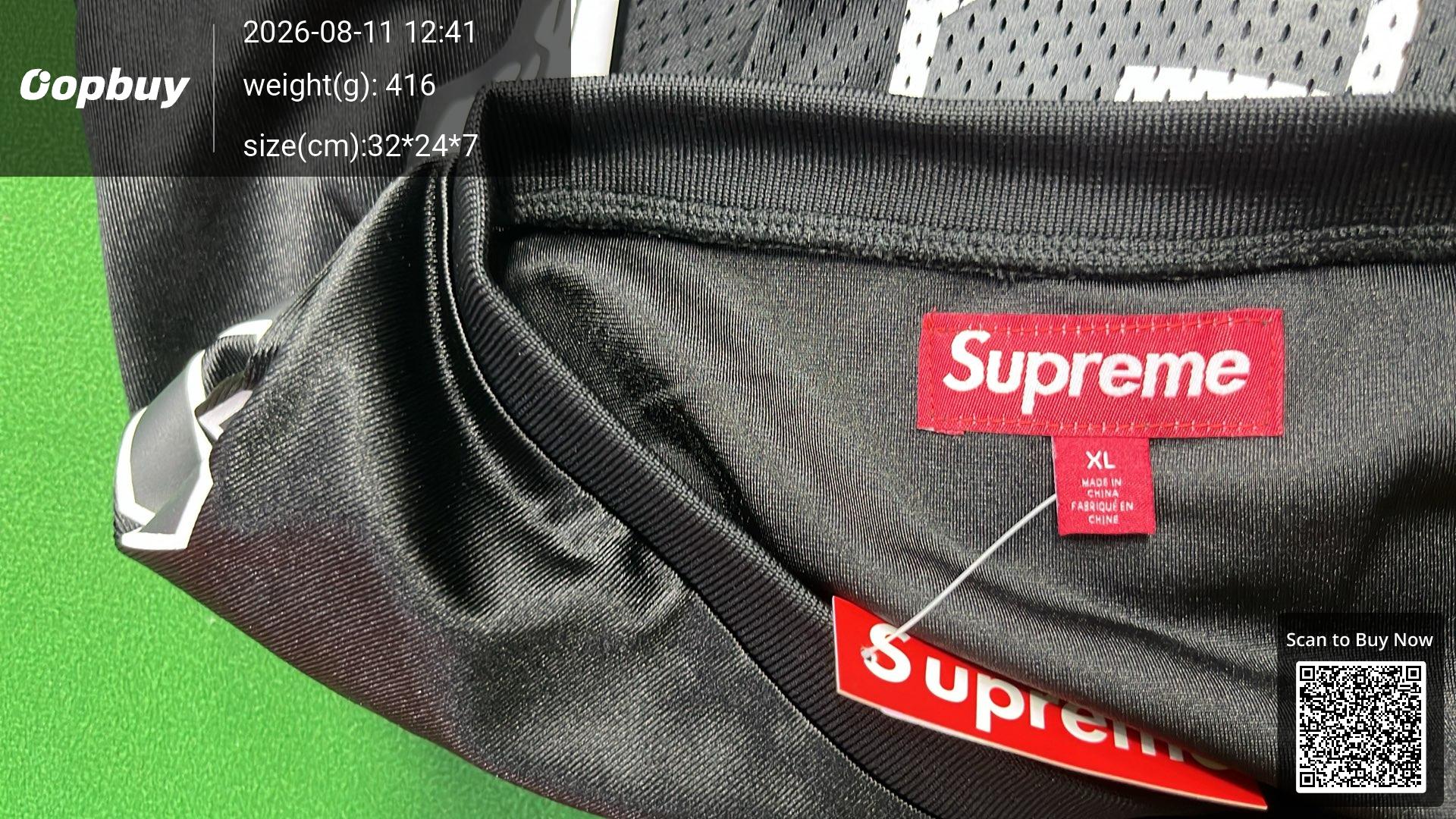 Foto QC 5 de Supreme Stripe Rugby Shirt Black