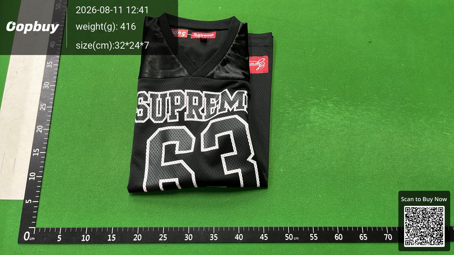Foto QC 8 de Supreme Stripe Rugby Shirt Black