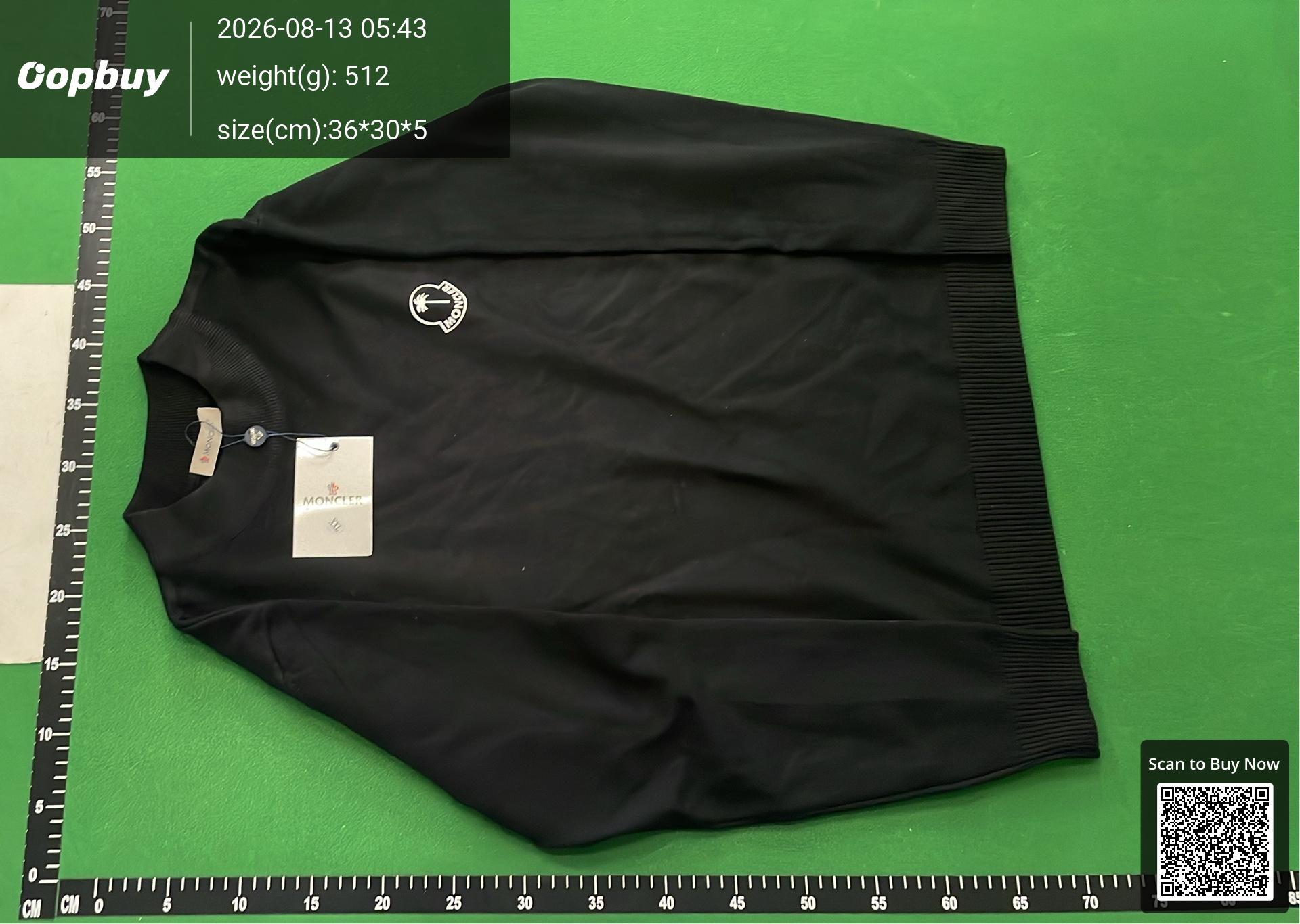 Foto QC 2 de Moncler Palm Angels Crewneck Sweater Logo Knit White