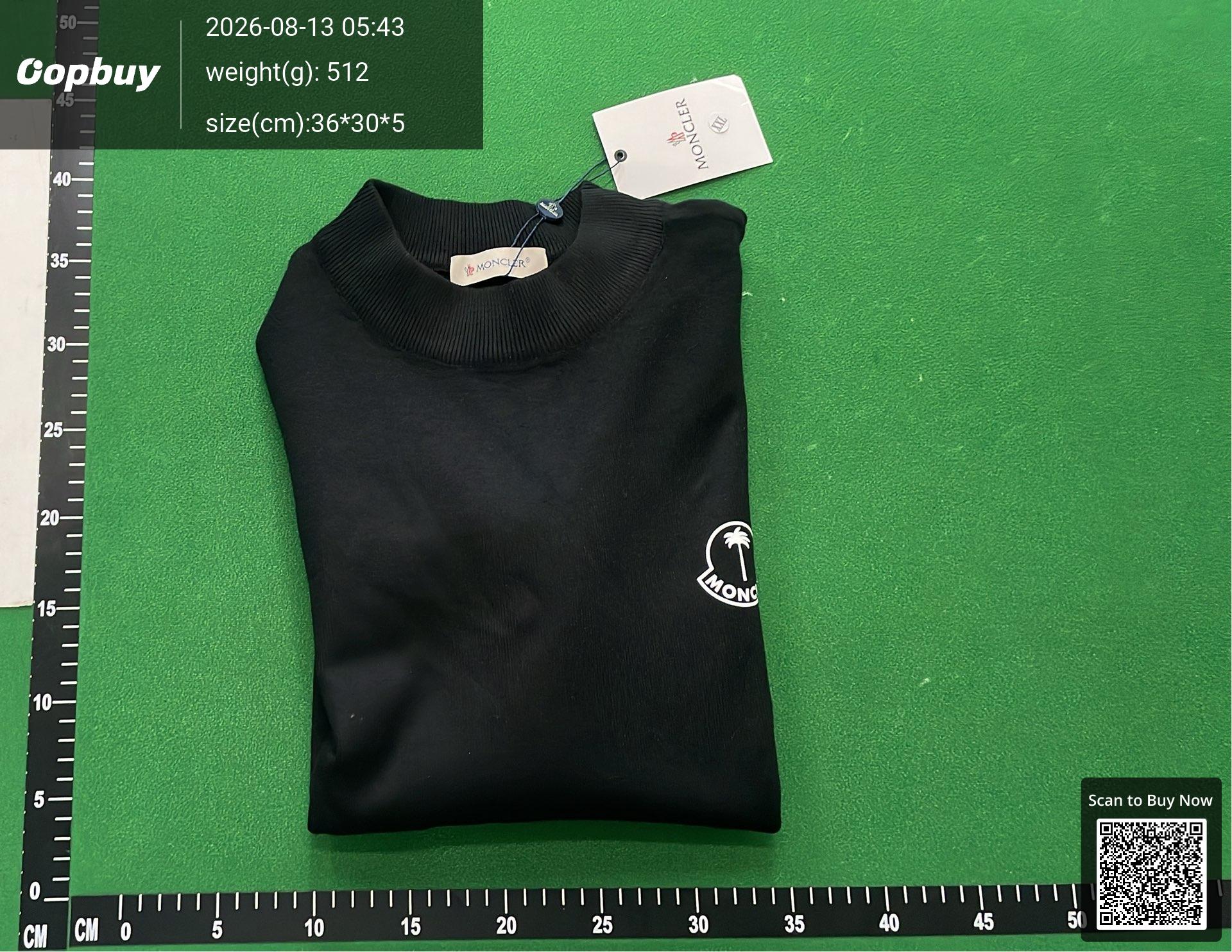 Foto QC 4 de Moncler Palm Angels Crewneck Sweater Logo Knit White