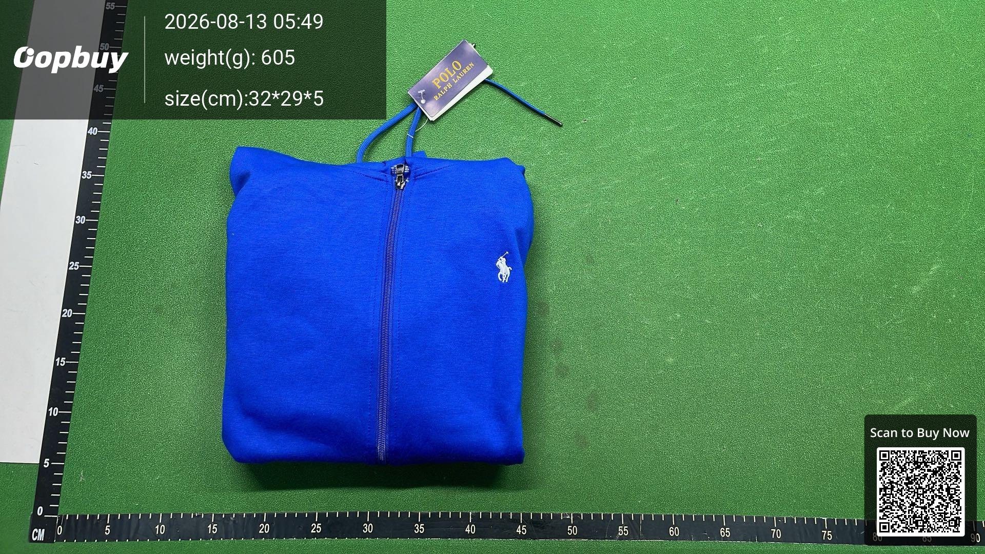 Foto QC 4 de Polo Ralph Lauren Sweater Waffle-Lined Hoodie Heather Grey
