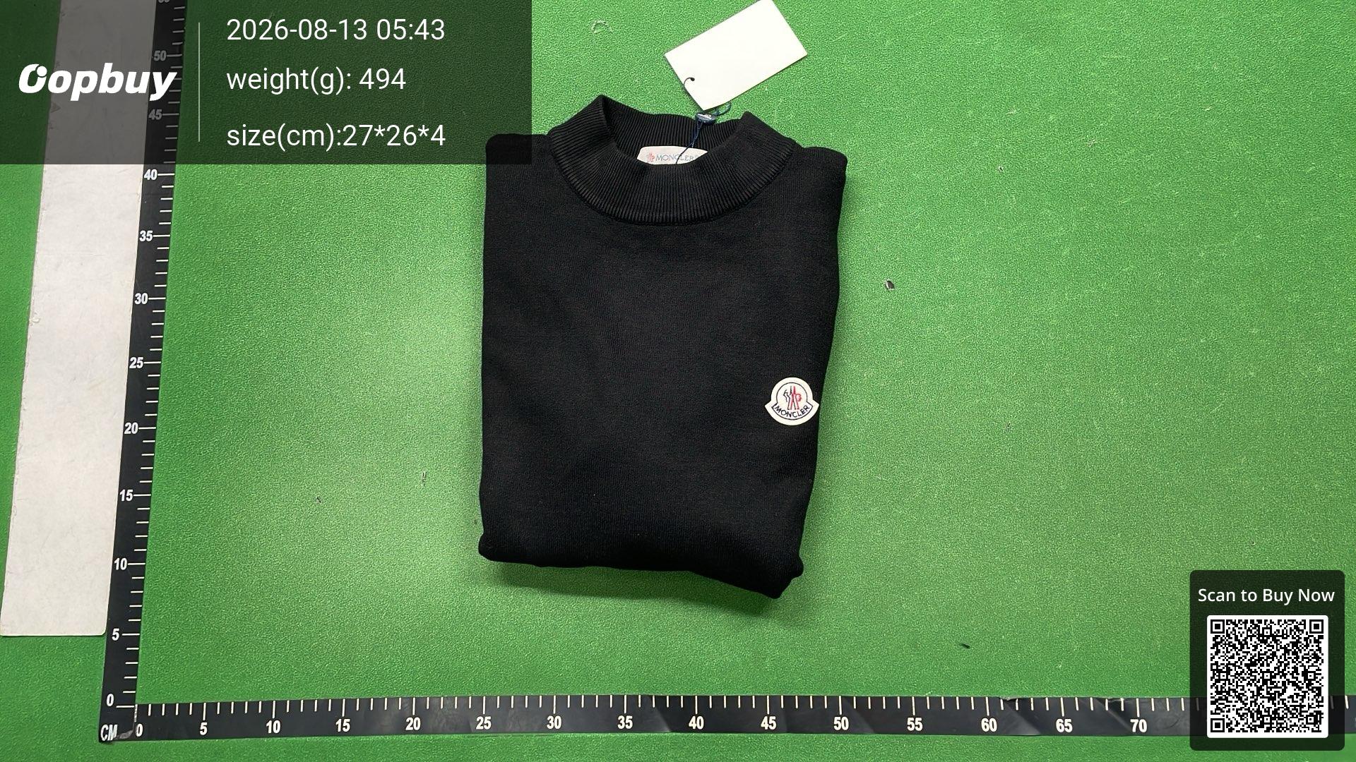 Foto QC 8 de Moncler Palm Angels Crewneck Sweater Logo Knit White