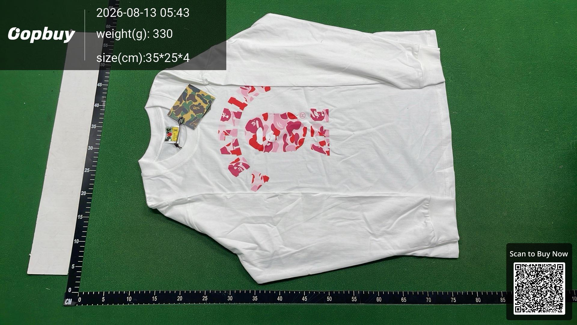 Foto QC 2 de Bape ABC Camo College Long-Sleeve T-shirt White Blue