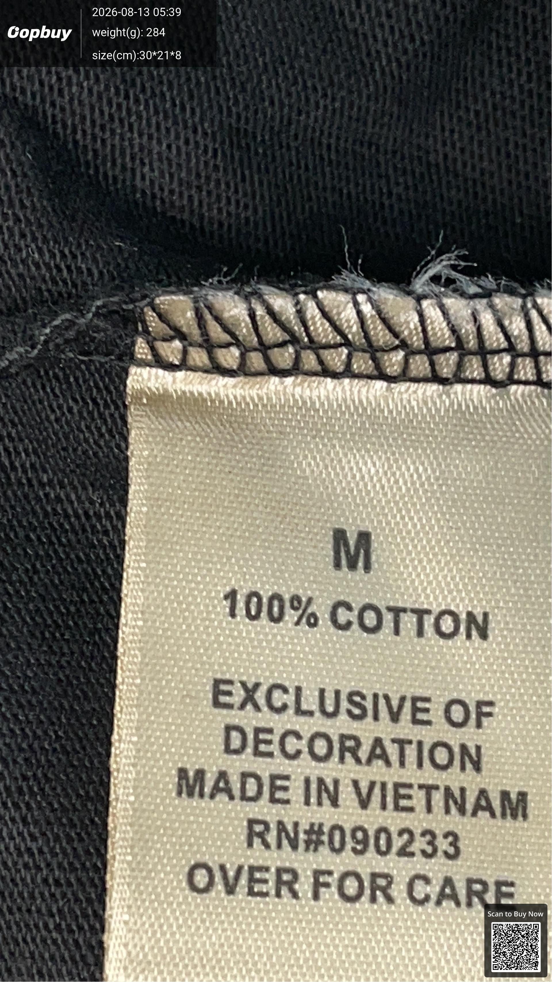Foto QC 1 de BIETDA Core Showroom T-shirt Paris Address Graphic Black