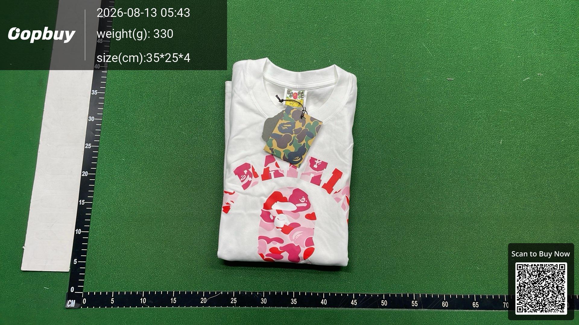 Foto QC 4 de Bape ABC Camo College Long-Sleeve T-shirt White Blue