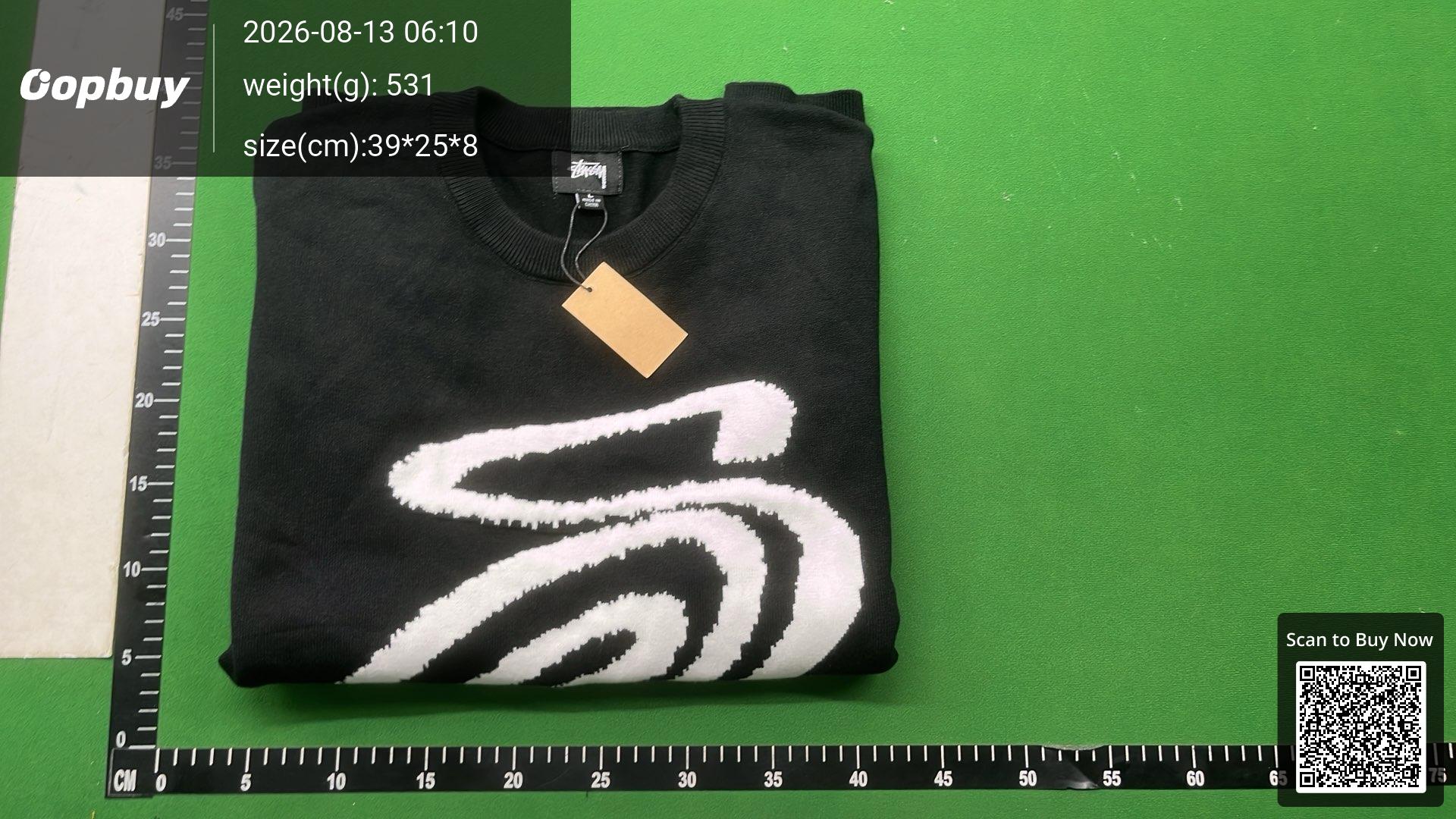 Foto QC 4 de Stussy Crewneck Sweater Stock Logo Black