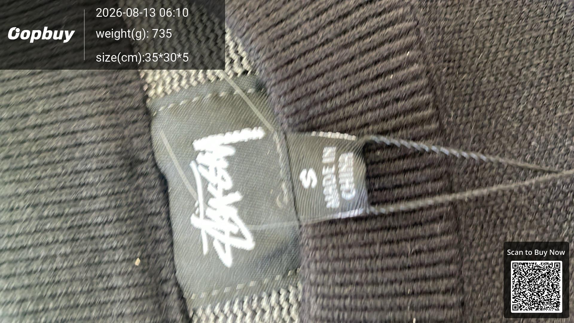 Foto QC 5 de Stussy Crewneck Sweater Stock Logo Black