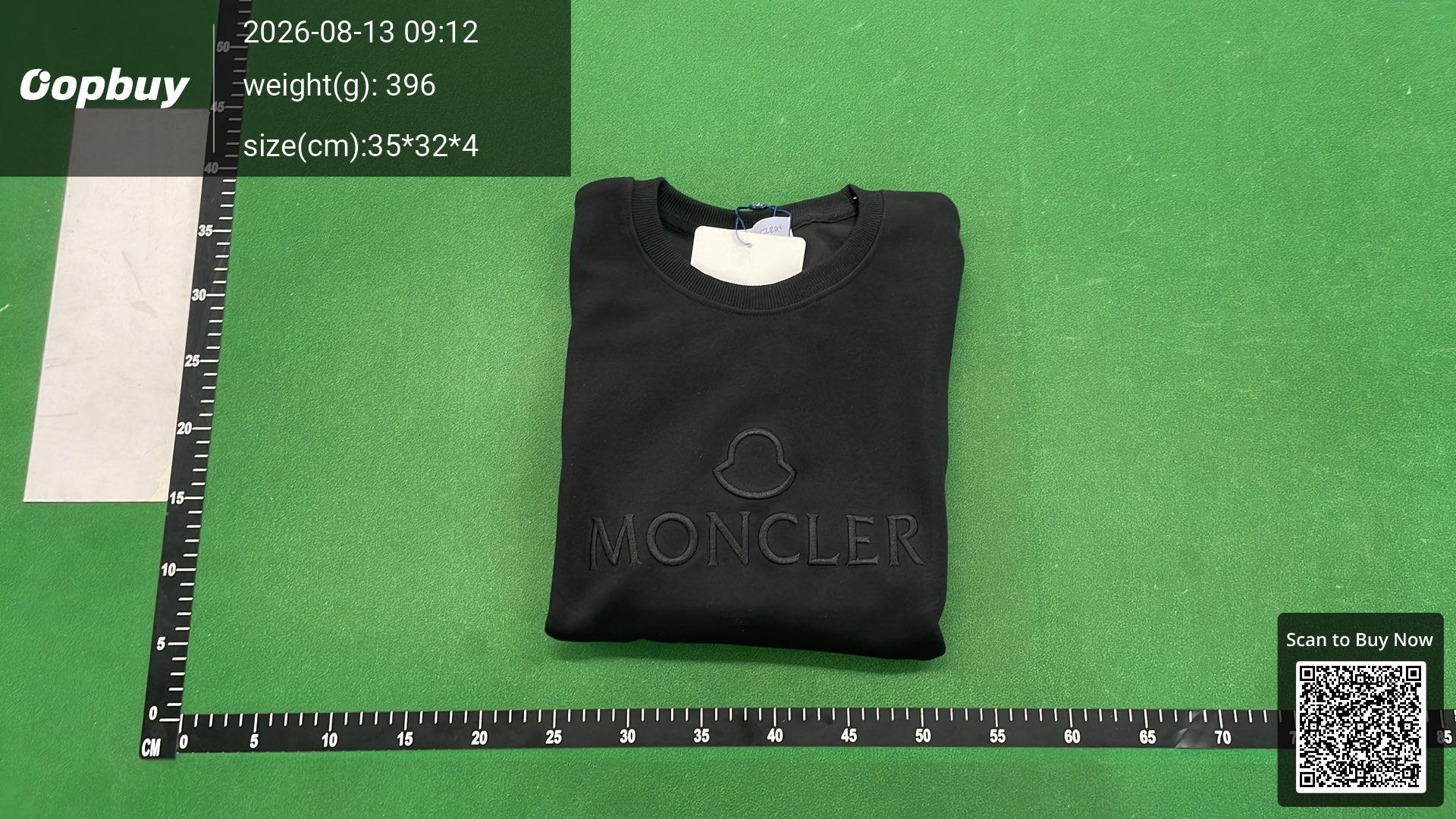 Foto QC 7 de Moncler Sweater Cotton Logo Patch Hoodie Dark Grey
