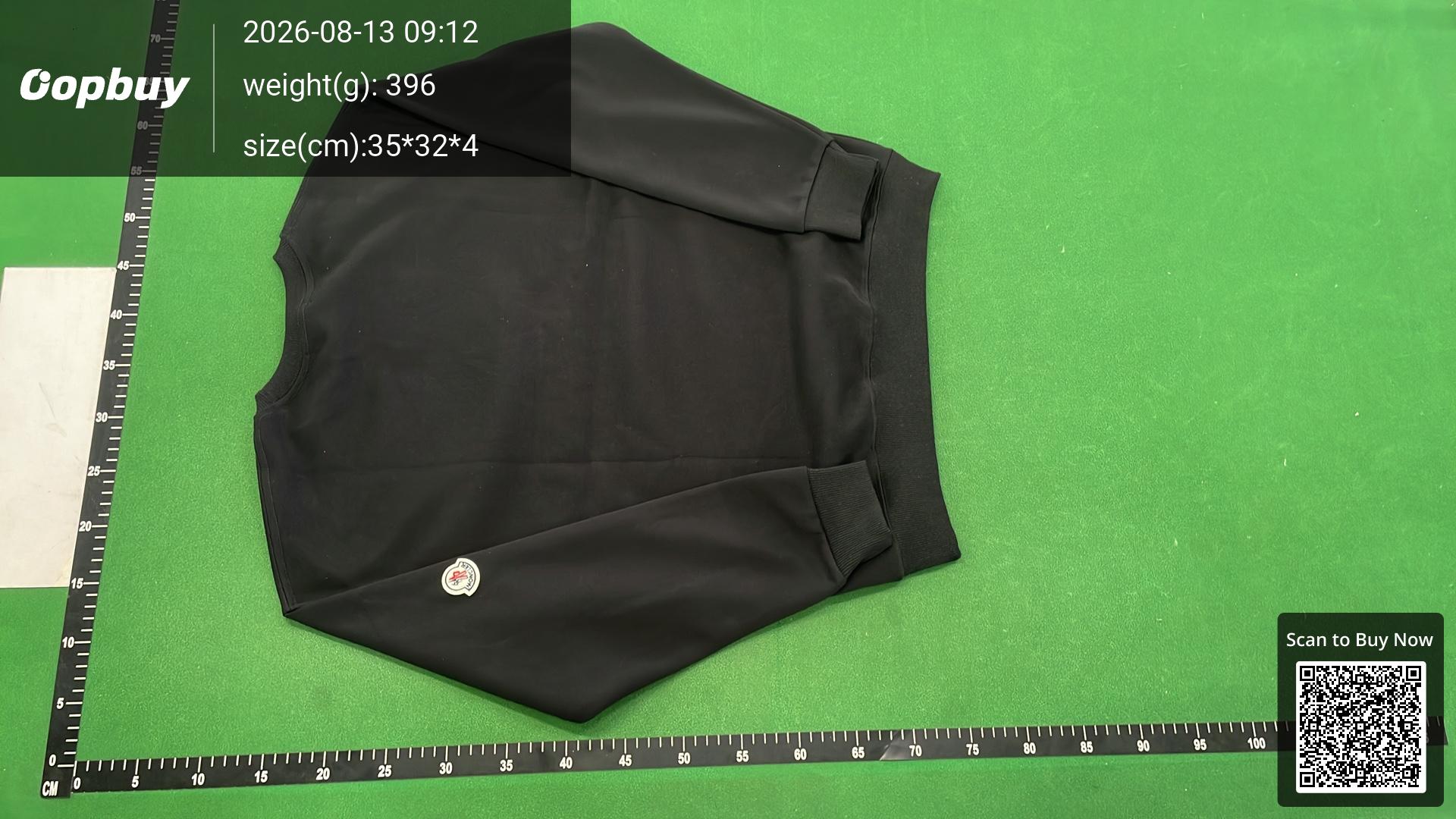 Foto QC 6 de Moncler Sweater Cotton Logo Patch Hoodie Dark Grey