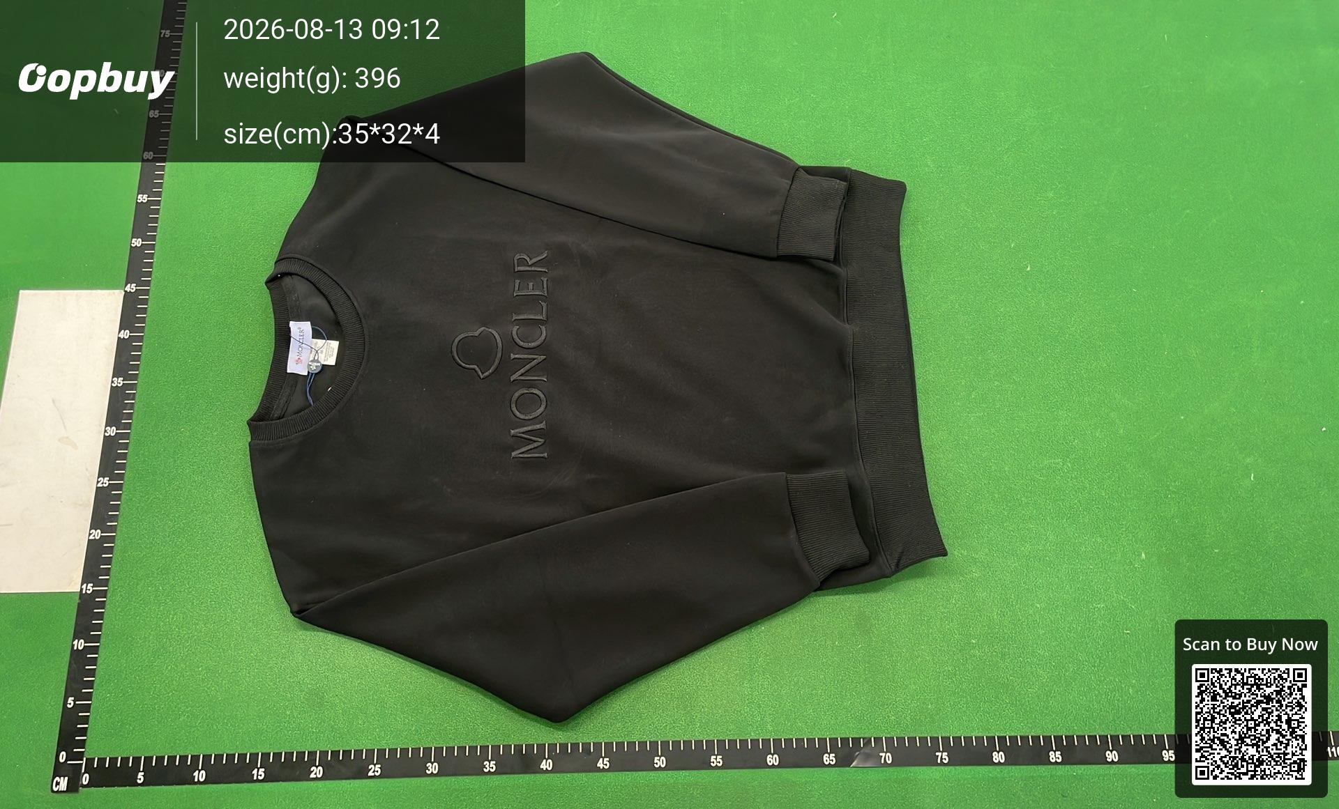 Foto QC 5 de Moncler Sweater Cotton Logo Patch Hoodie Dark Grey