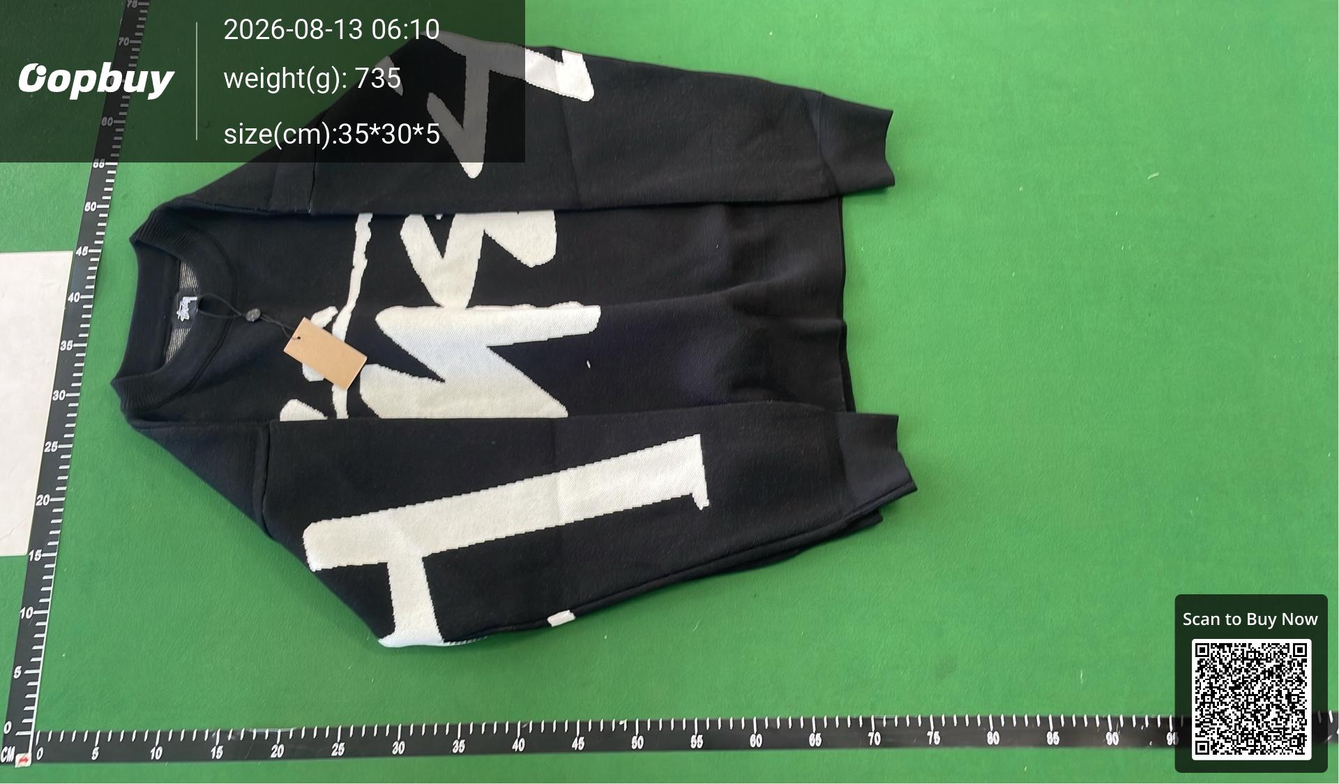 Foto QC 6 de Stussy Crewneck Sweater Stock Logo Black