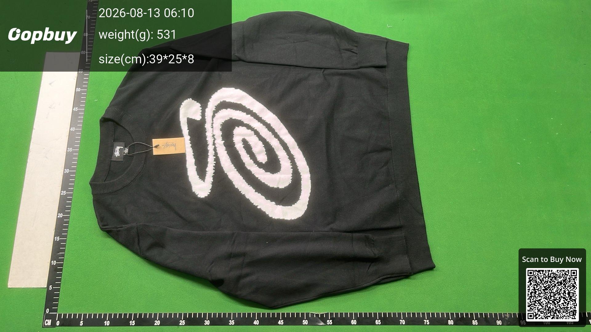 Foto QC 2 de Stussy Crewneck Sweater Stock Logo Black