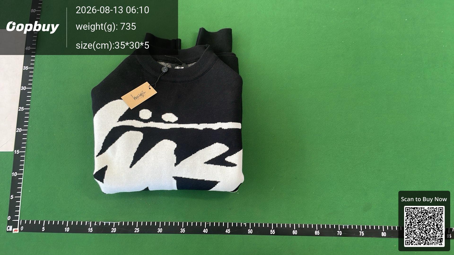 Foto QC 8 de Stussy Crewneck Sweater Stock Logo Black