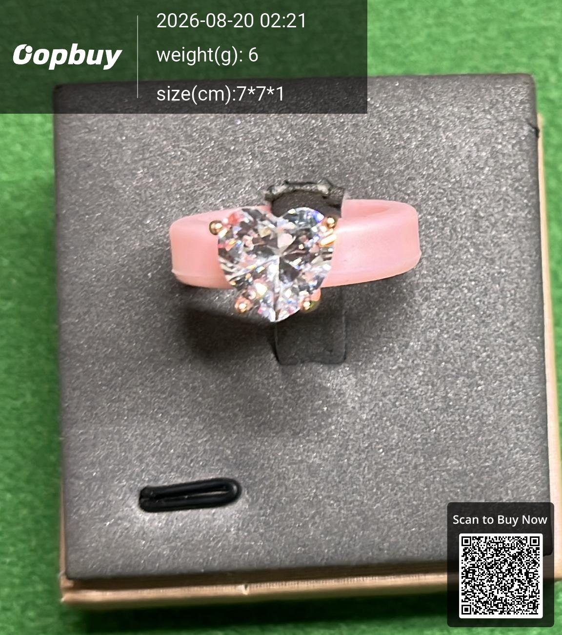 Foto QC 2 de Other Ring Silicone Zircon Pink