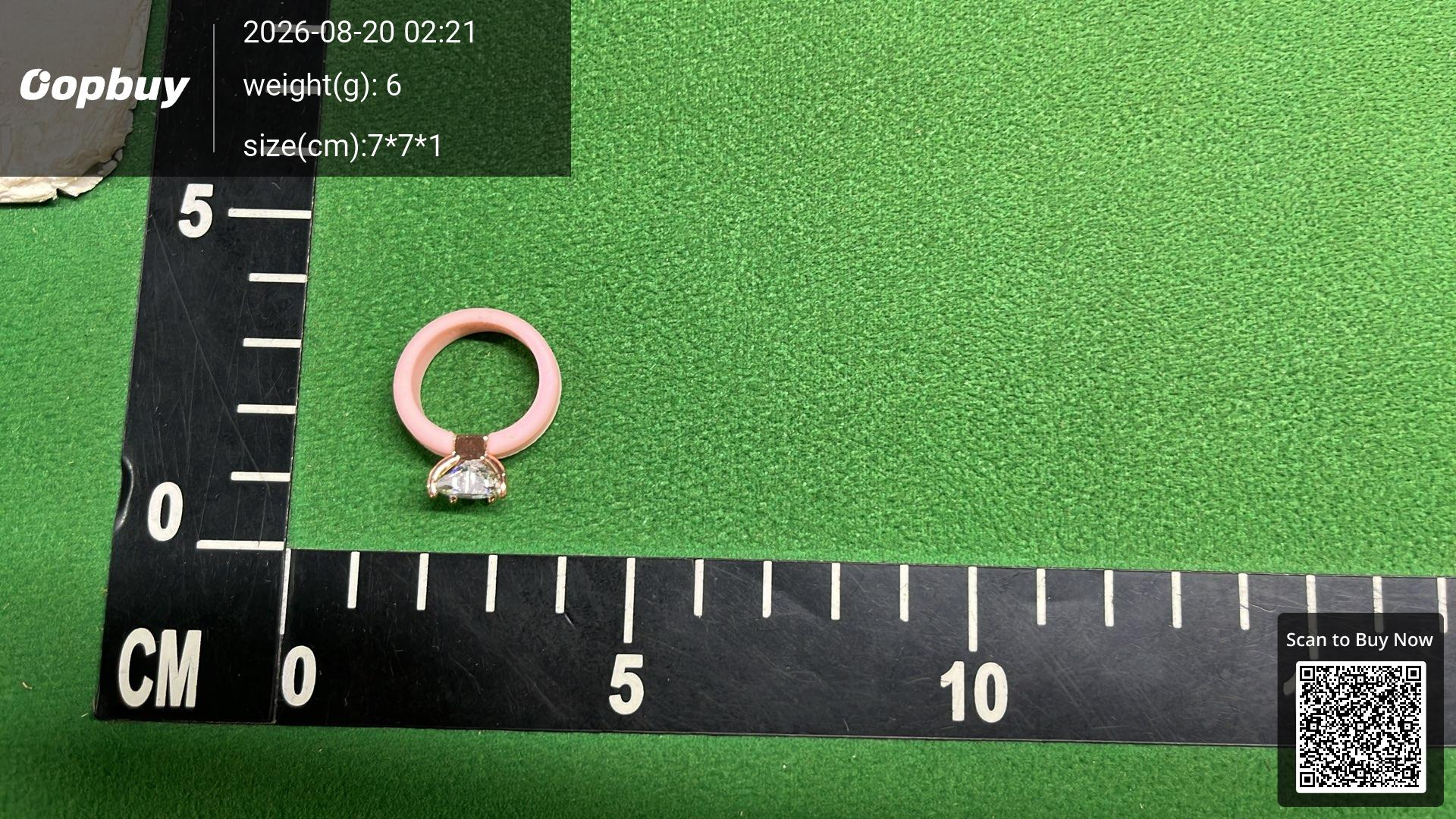 Foto QC 3 de Other Ring Silicone Zircon Pink