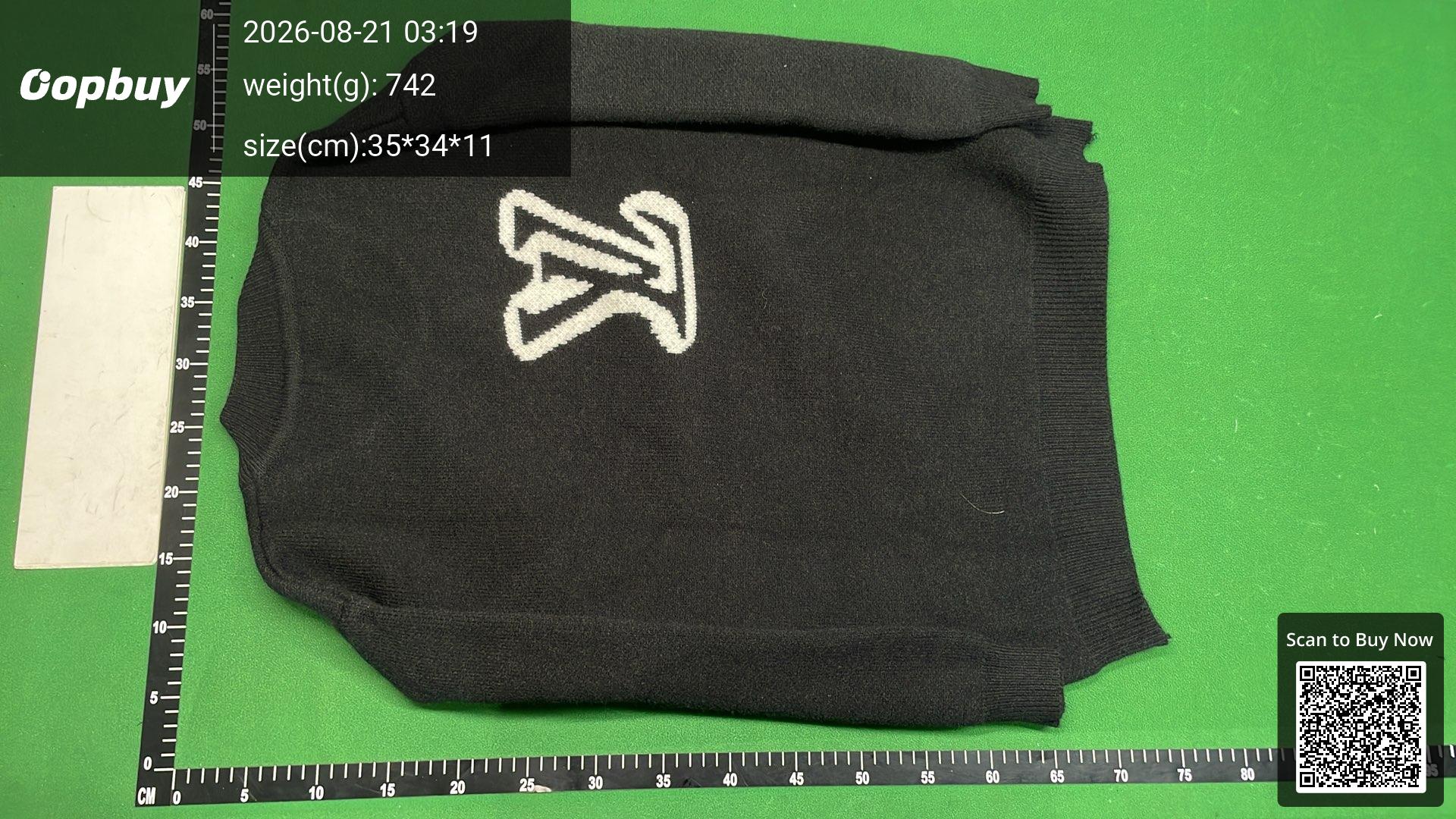 Foto QC 7 de Stussy Stock Knit Crewneck Sweater Black