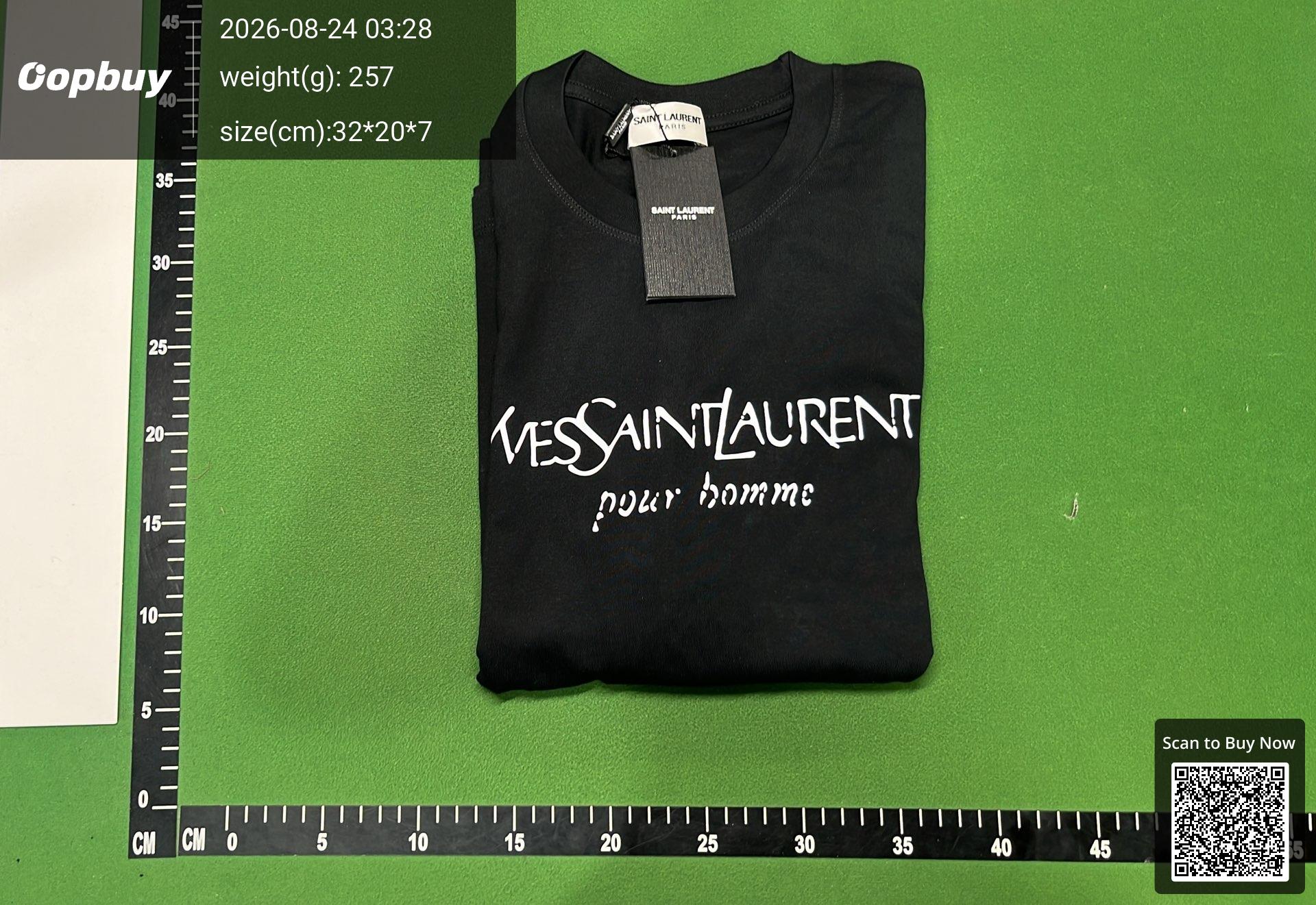 Foto QC 4 de Saint Laurent Pour Homme Glitch Logo Crewneck Sweater Black