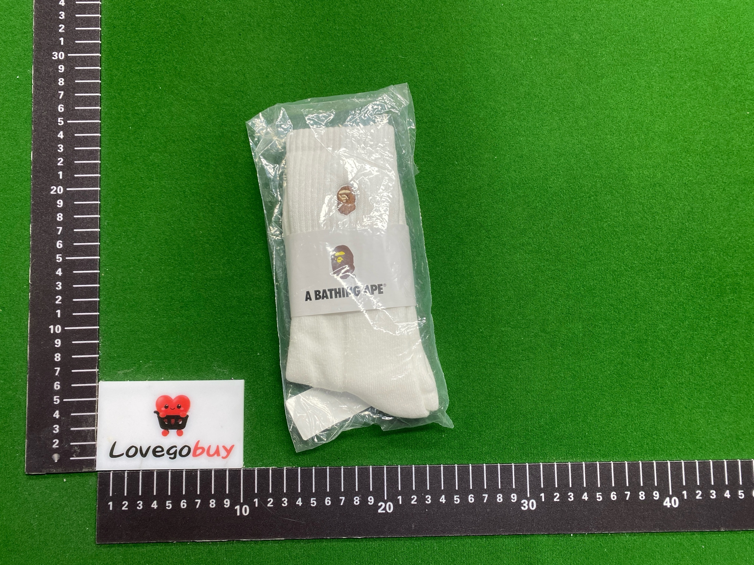 Foto QC 1 de BAPE Crew Socks Red