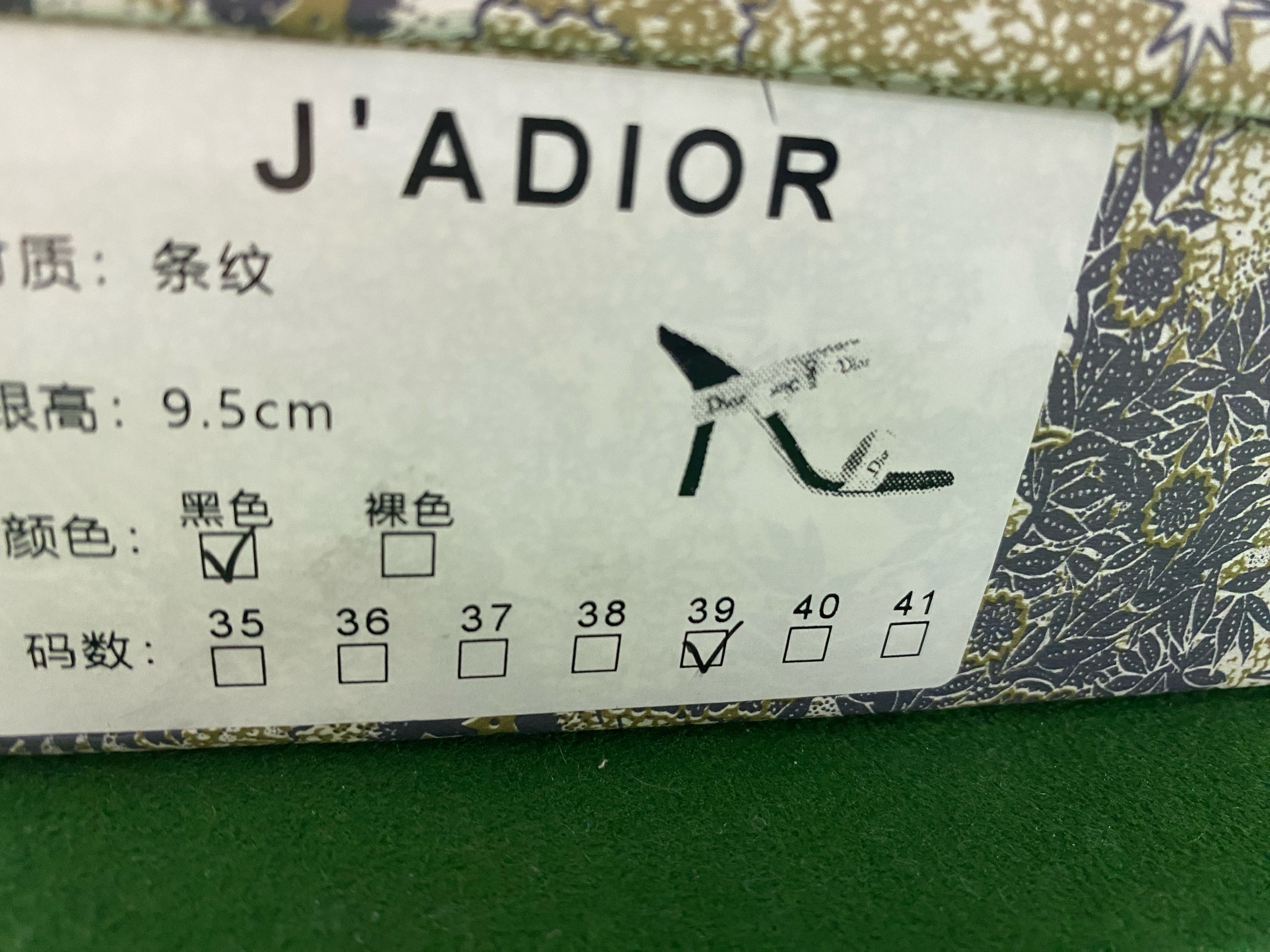 Foto QC 6 de Dior J'Adior Heeled Sandals Logo Ribbon Bow Black White