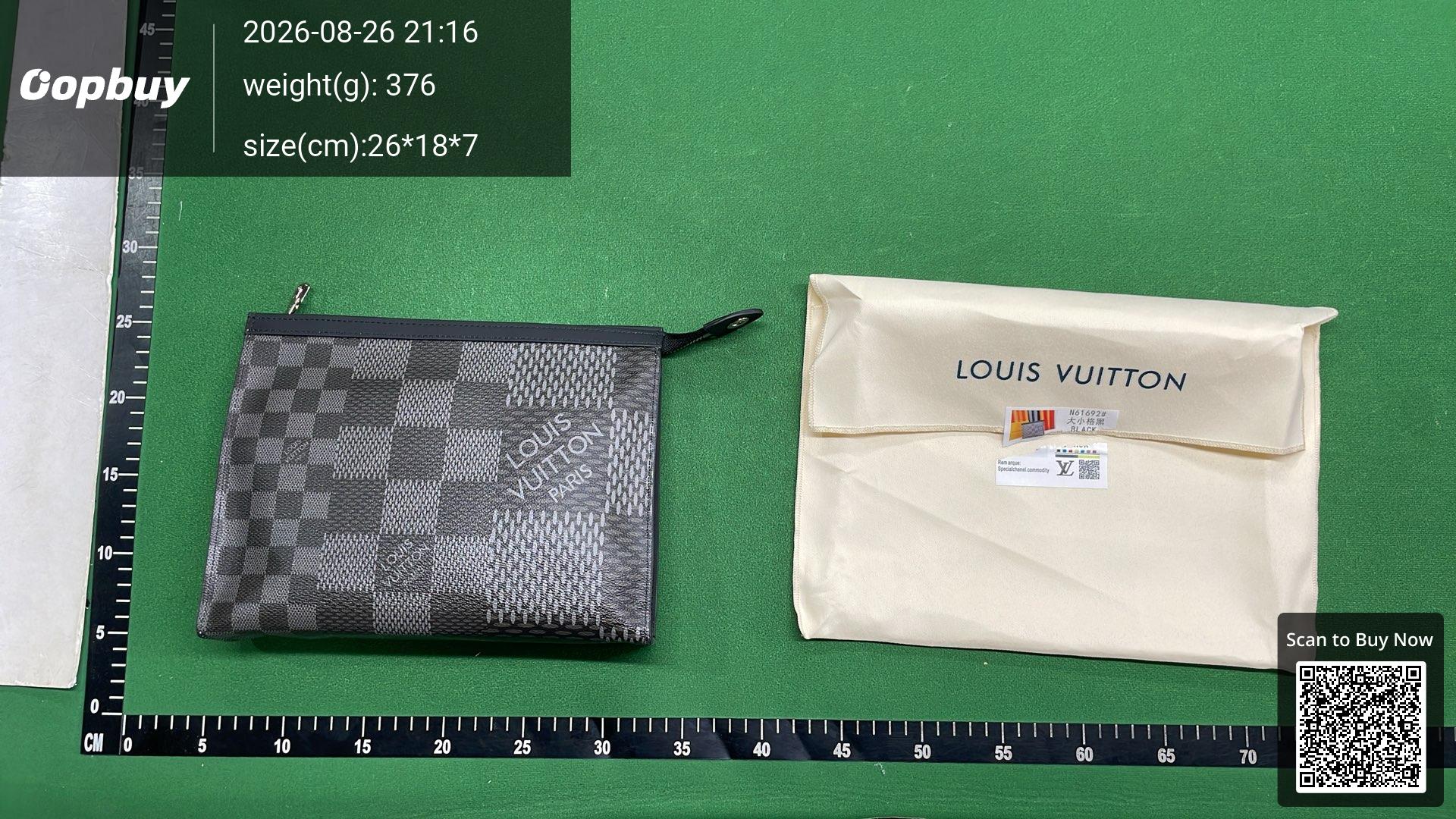 Foto QC 6 de Louis Vuitton Pochette Voyage MM Monogram Eclipse LV Graffiti Multicolor