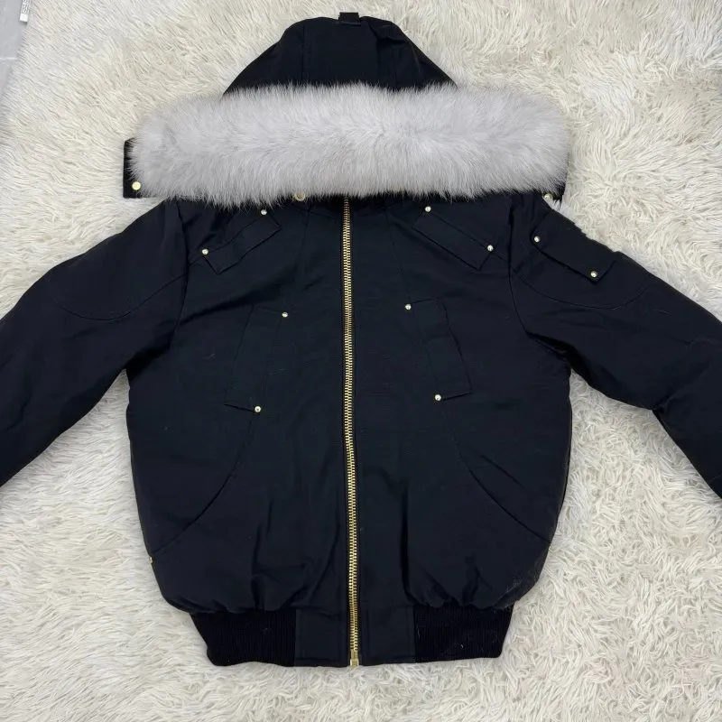 Moose Knuckles Gold Series Ballistic Bomber Jacket Down Black