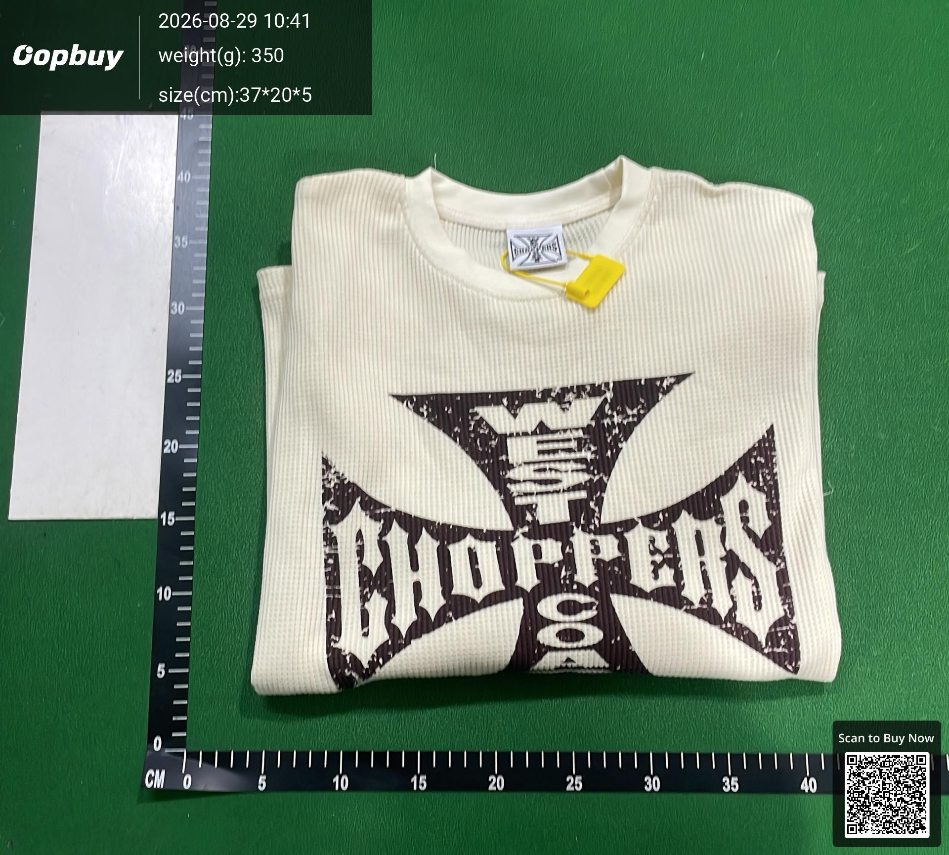 Foto QC 8 de Enfants Riches Déprimés West Coast Choppers T-shirt Sanskrit Cross Waffle Knit Grey