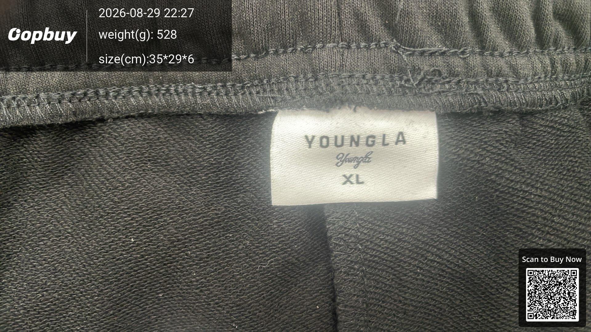 Foto QC 1 de YoungLA 2079 Dark Wave Sweatpants Baggy Black Wash