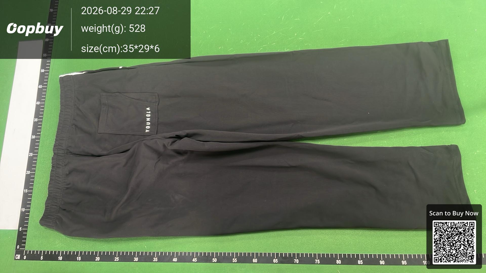 Foto QC 3 de YoungLA 2079 Dark Wave Sweatpants Baggy Black Wash