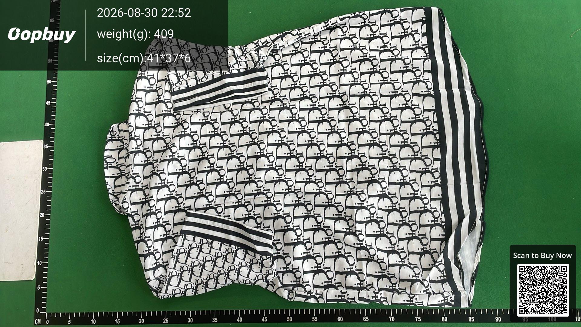 Foto QC 3 de Dior Shirt Short-Sleeve Coral Print Pink Black