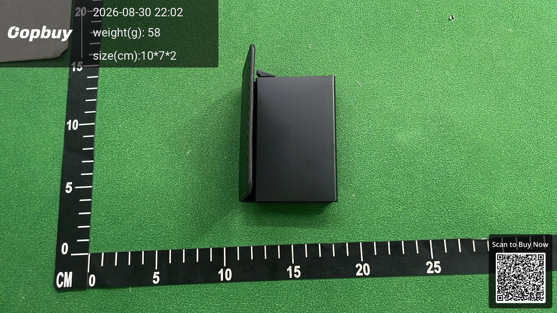 Foto QC 3 de Unbranded RFID Pop-Up Cardholder with Zipper Carbon Fiber Pattern Grey