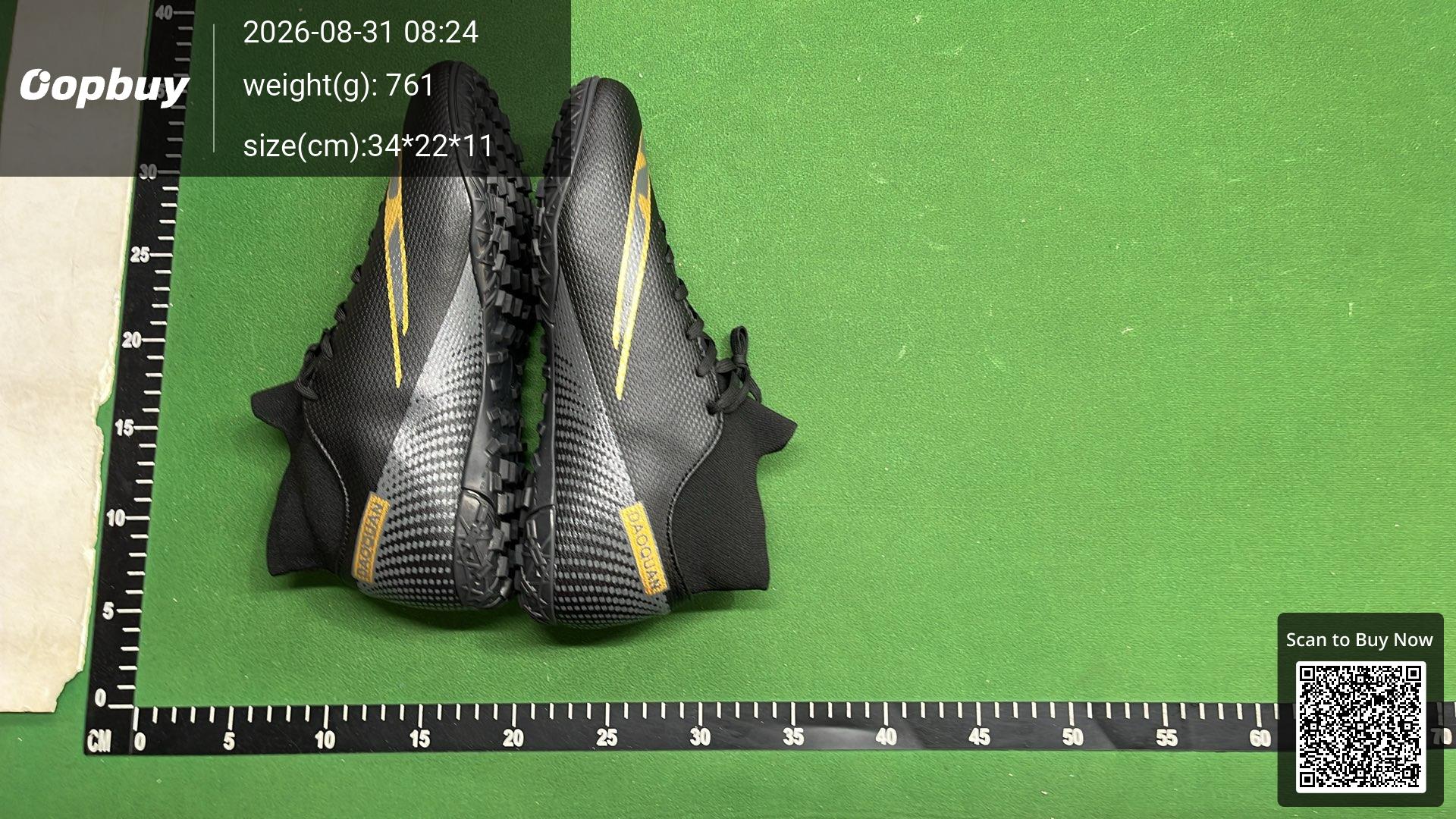 Foto QC 4 de Daoquan Soccer Cleats High White Gold